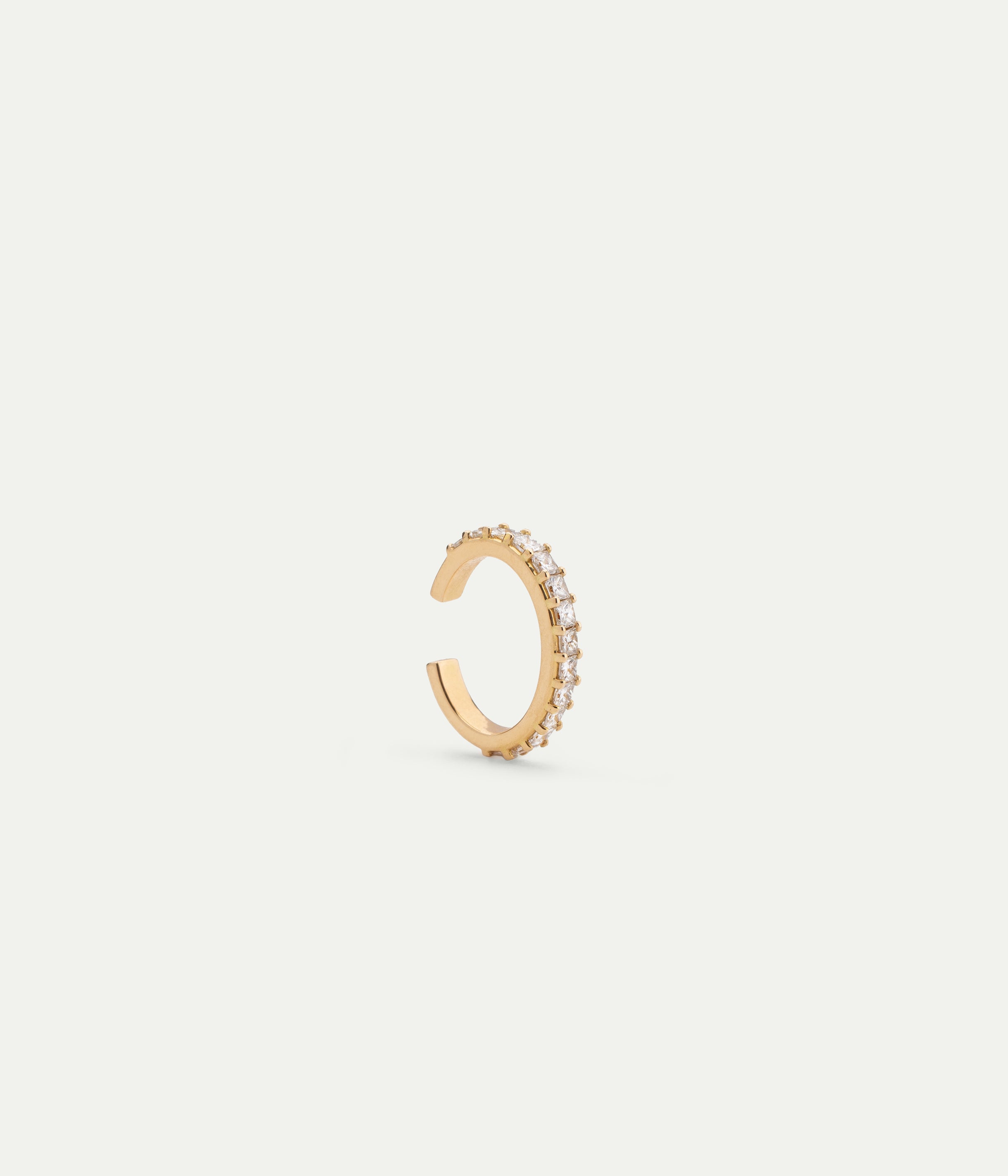 Helena Yellow gold and princess diamonds earcuff