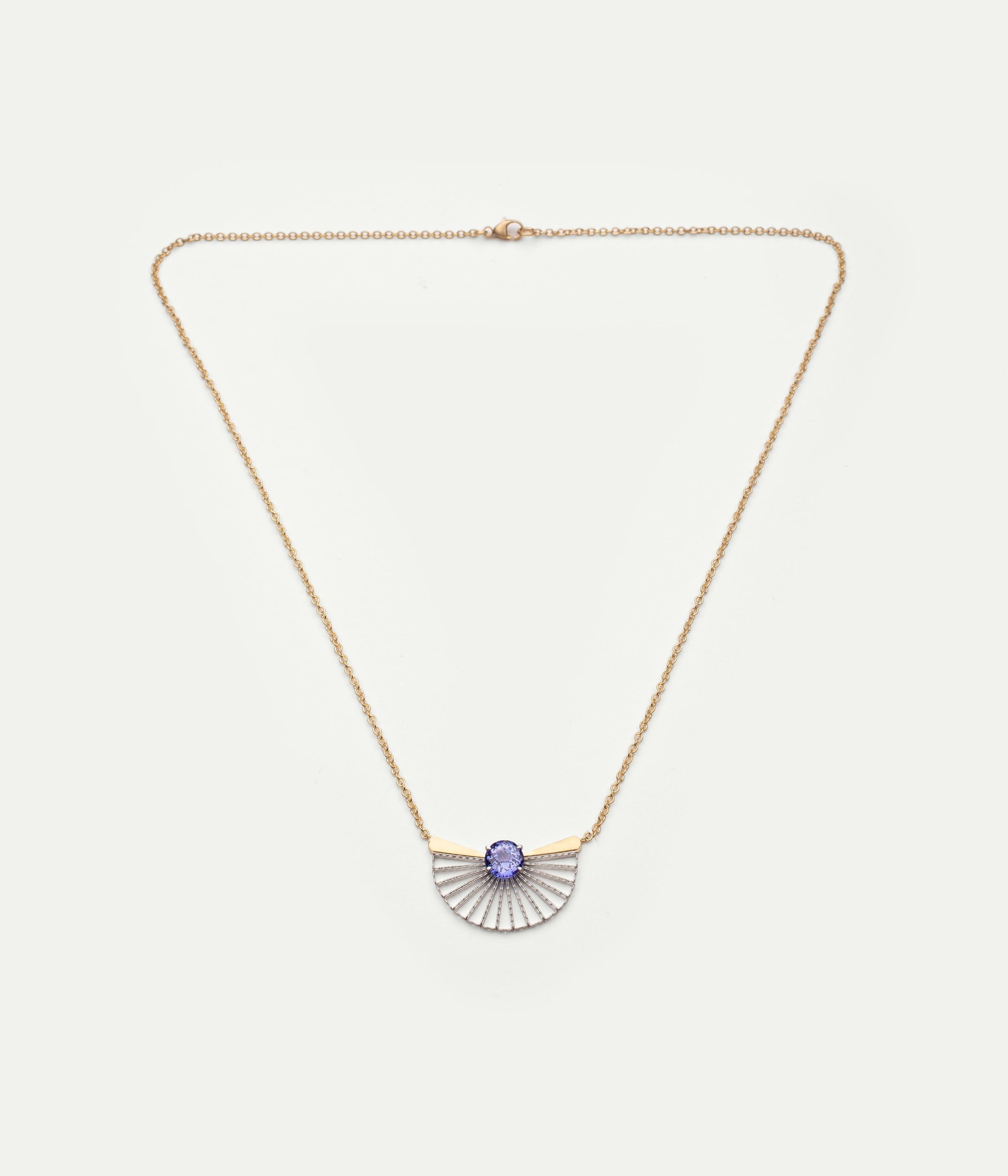 Collier Large Fan tanzanite