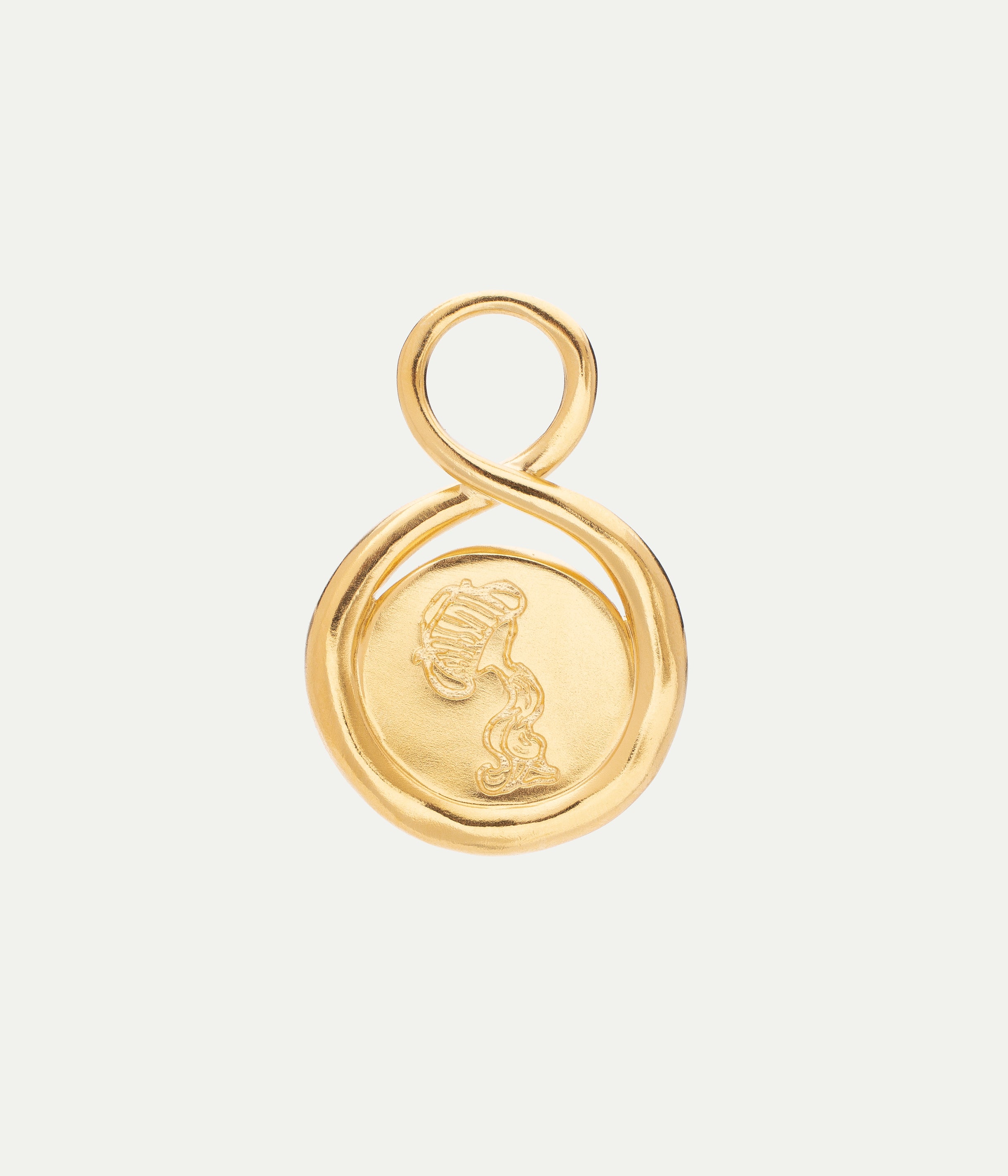 Aquarius vermeil pendant