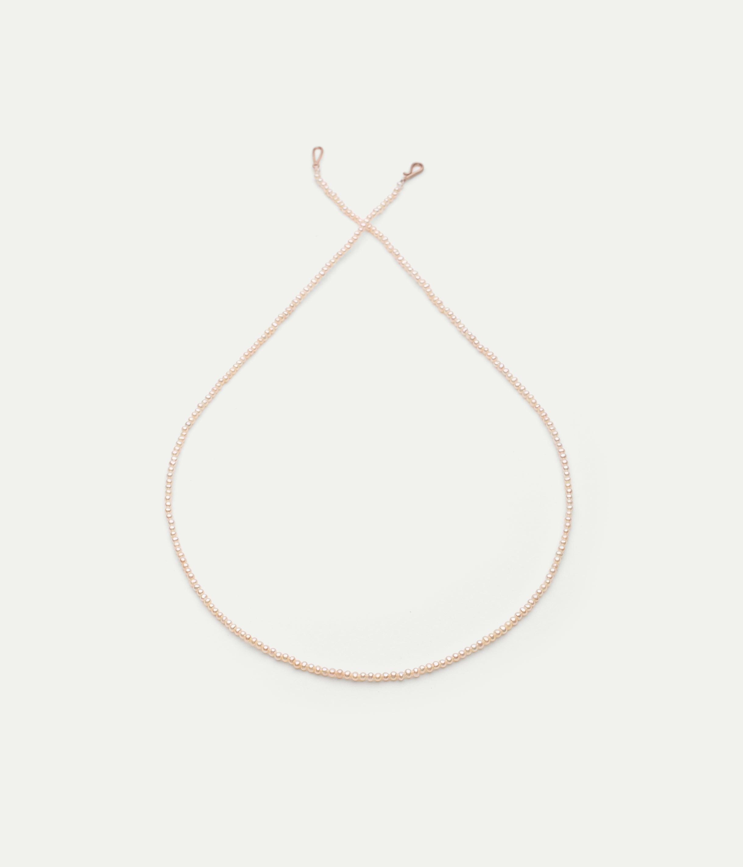 Babe Flea rose gold pearls necklace