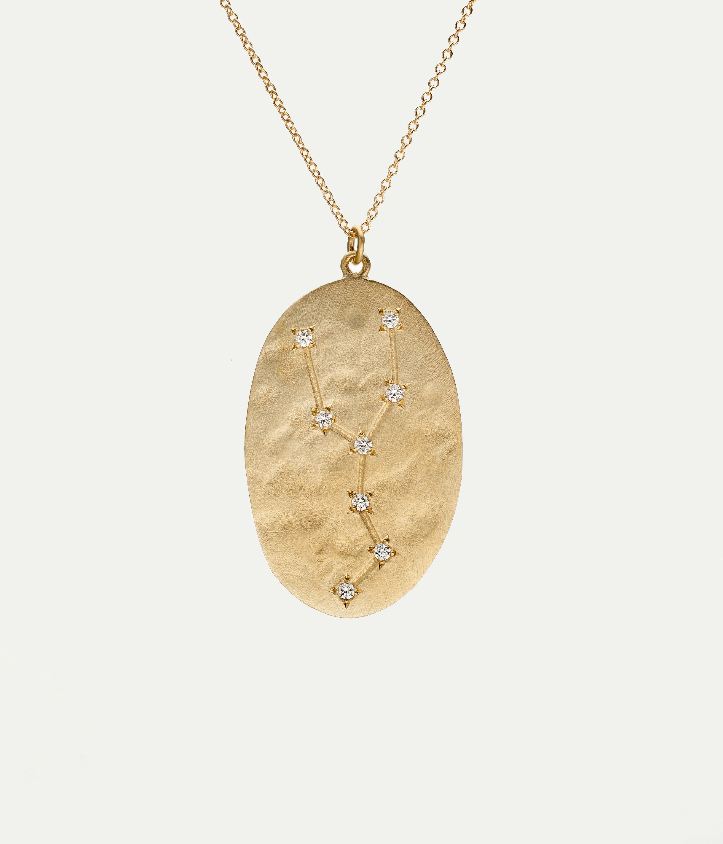 Taurus Medallion diamonds necklace