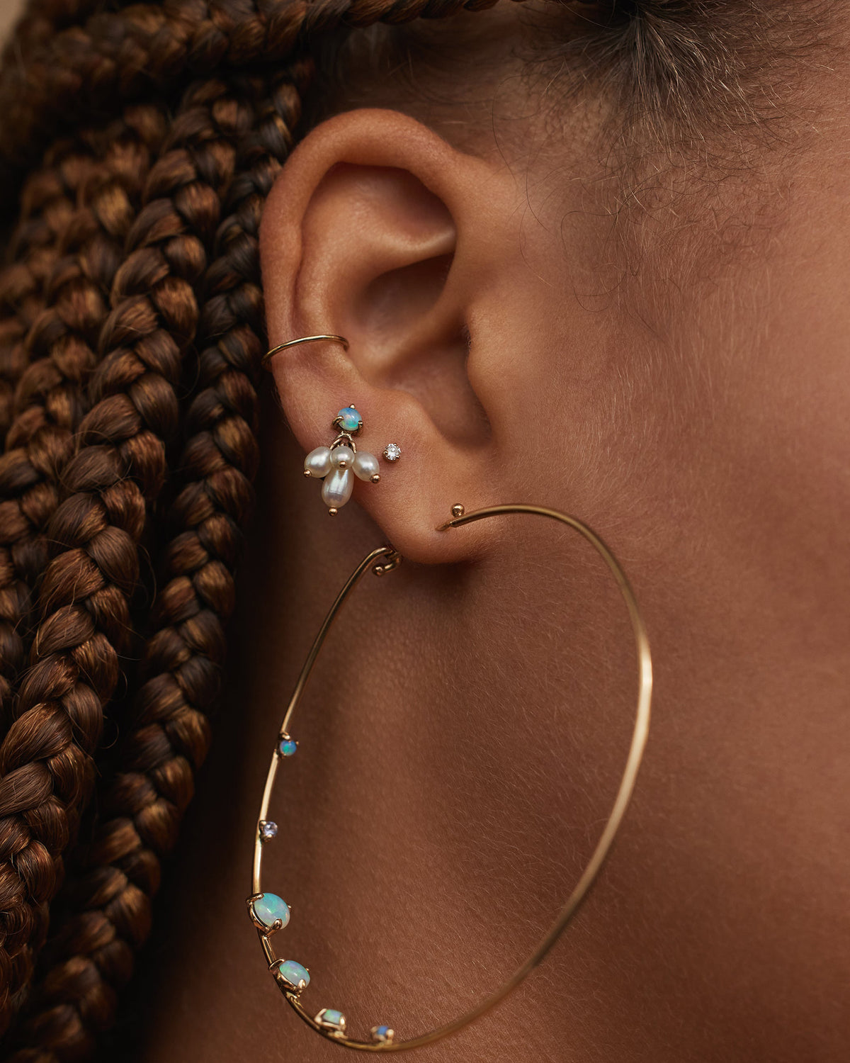 Boucles d'oreilles Cloudburst opale