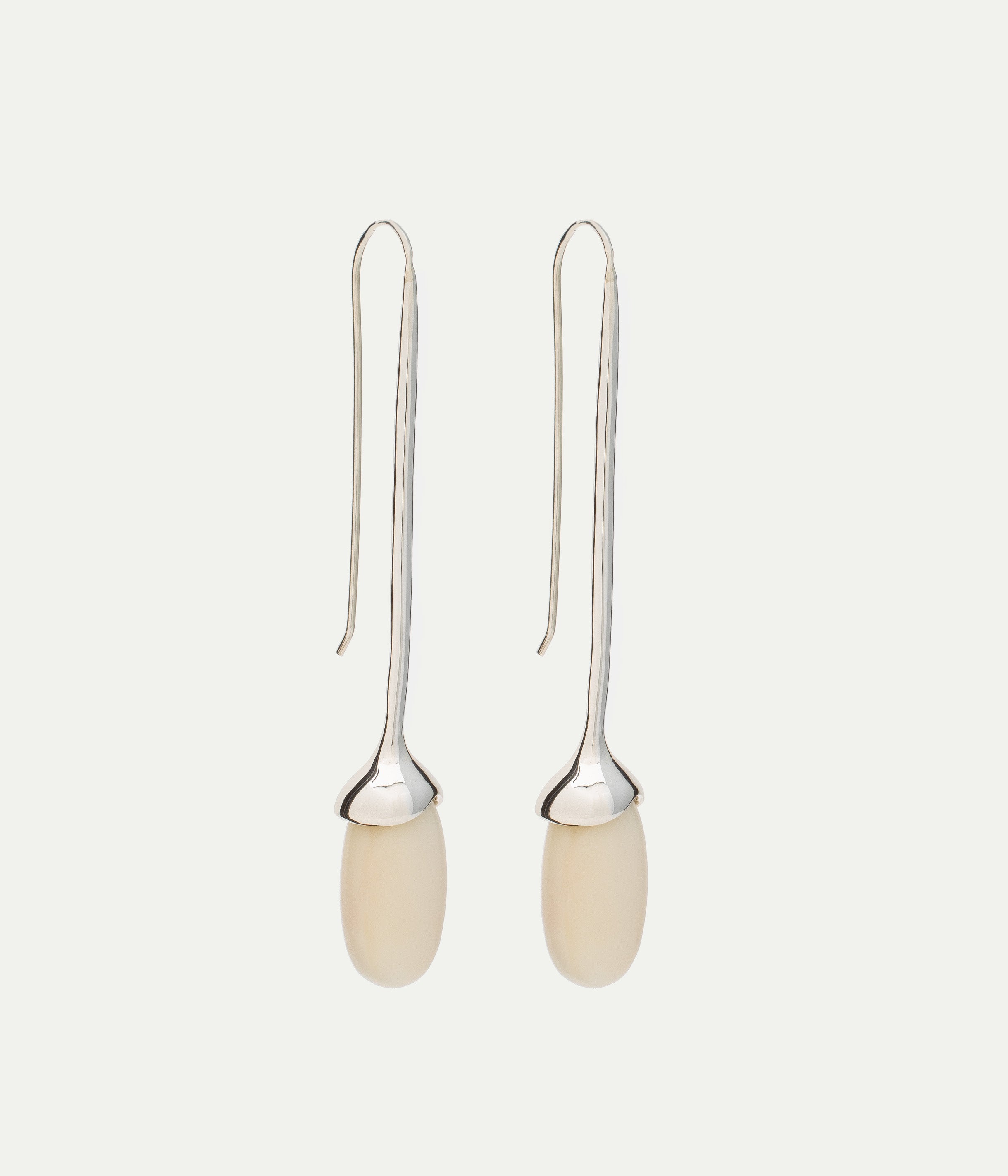 Boucles d'oreilles Long Dripping Stone Ivoire