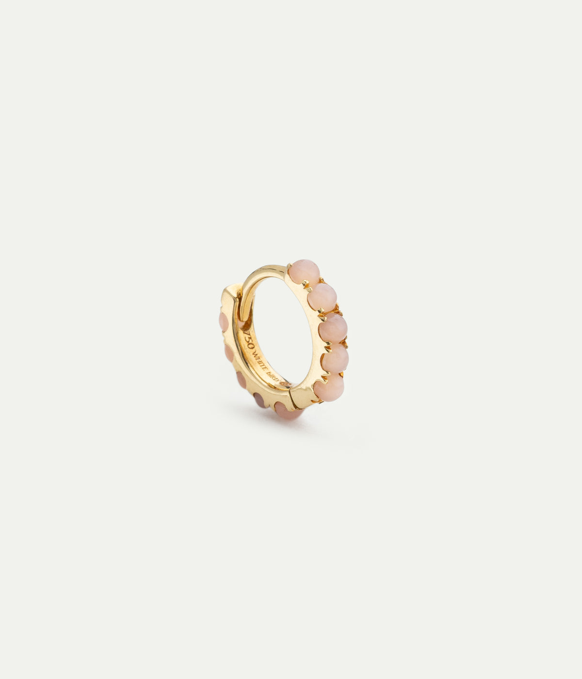 Ismène pink opal hoop