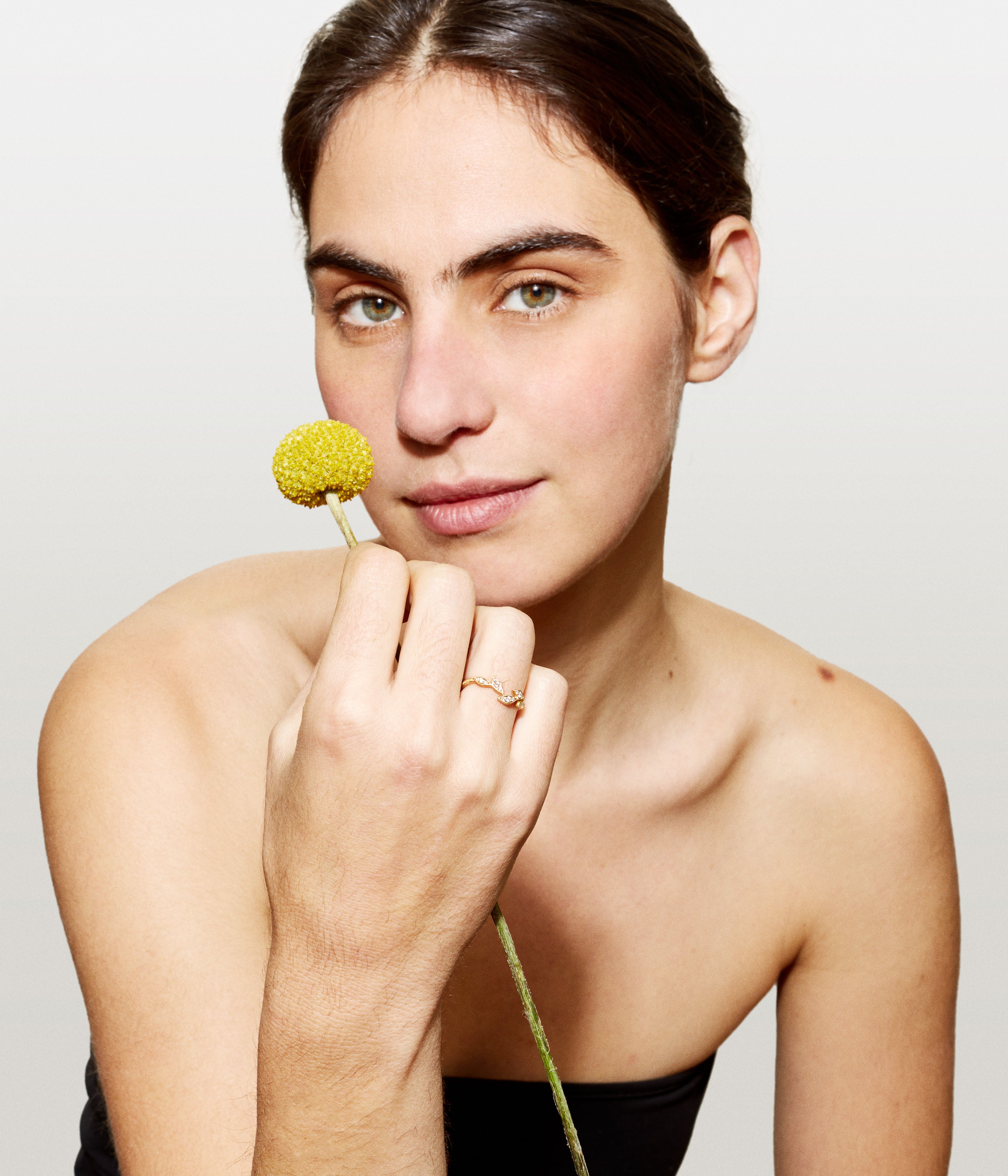 Bague Leaf Curve diamants