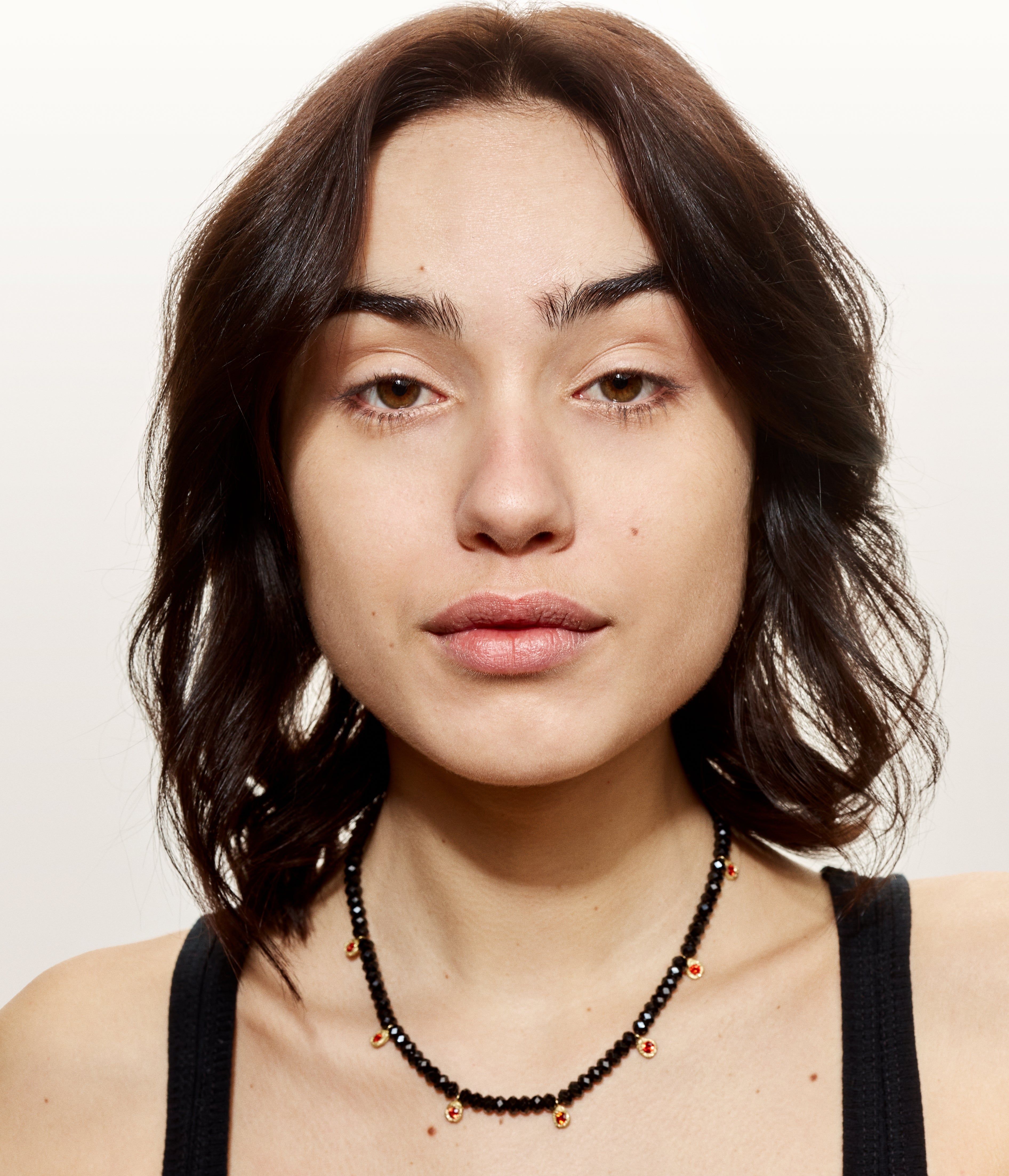 Collier Ramona spinelles et saphirs rouges