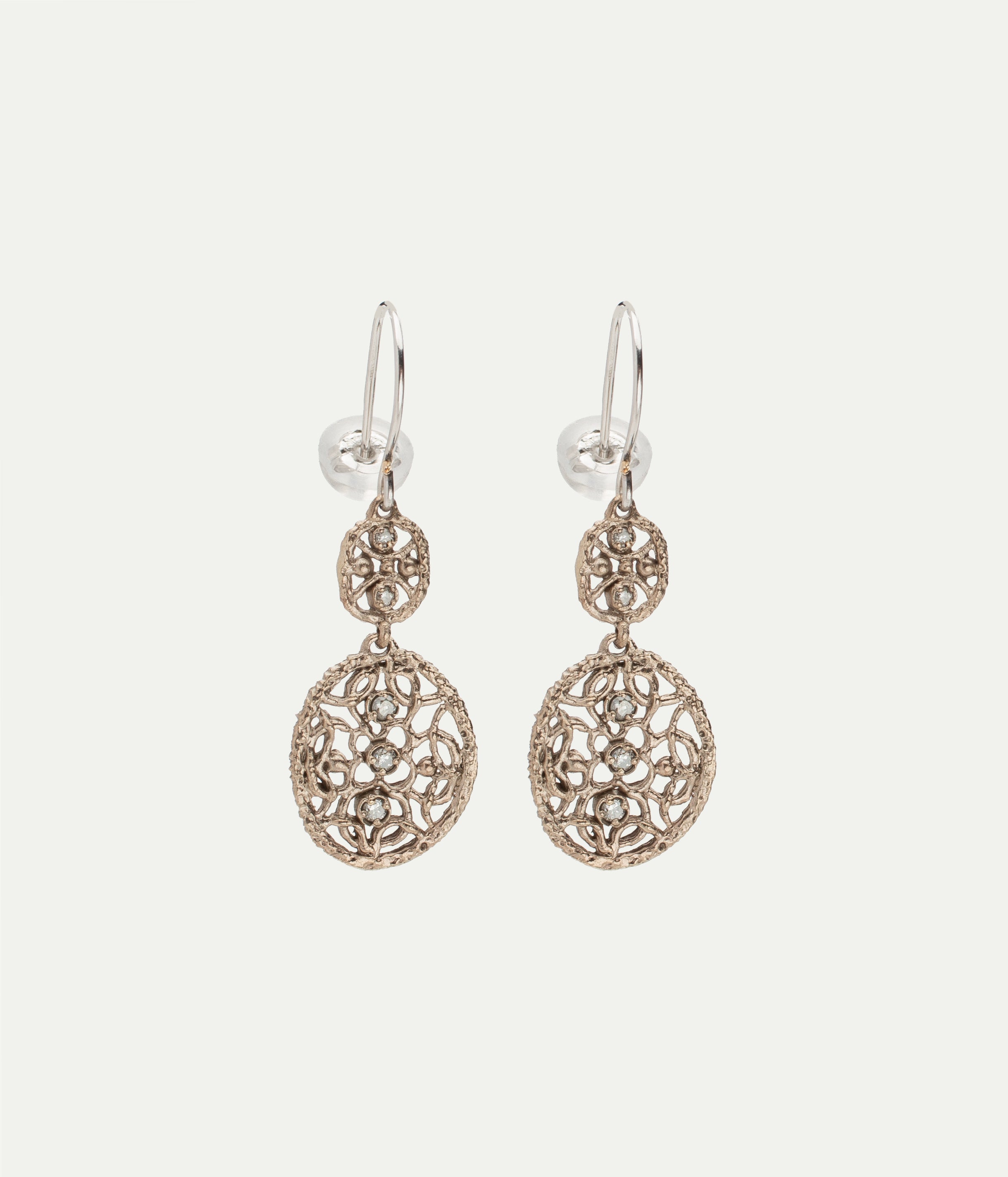 Doubles Flocons white gold and diamonds earrings