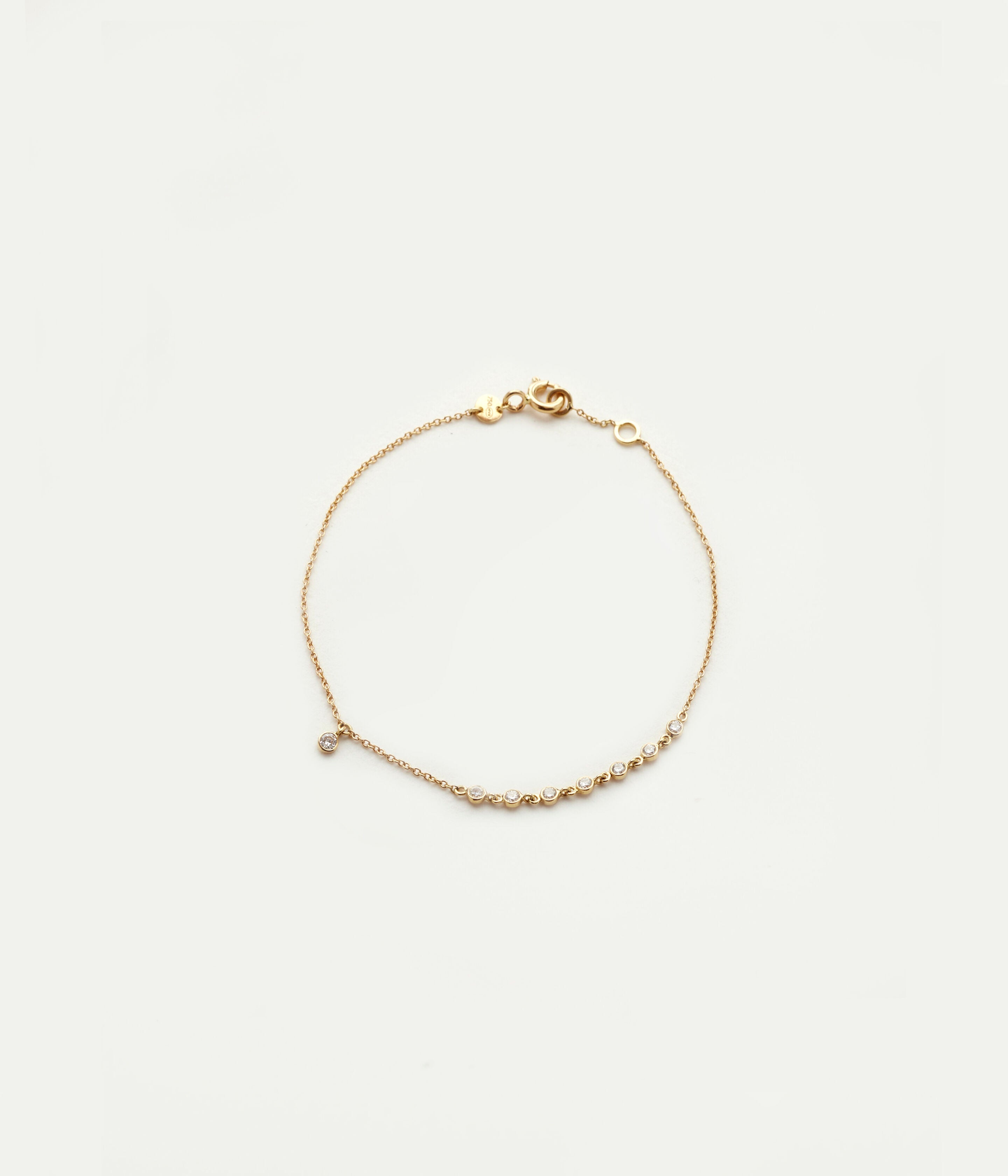 Bracelet Clarisse Rich or jaune 8 diamants