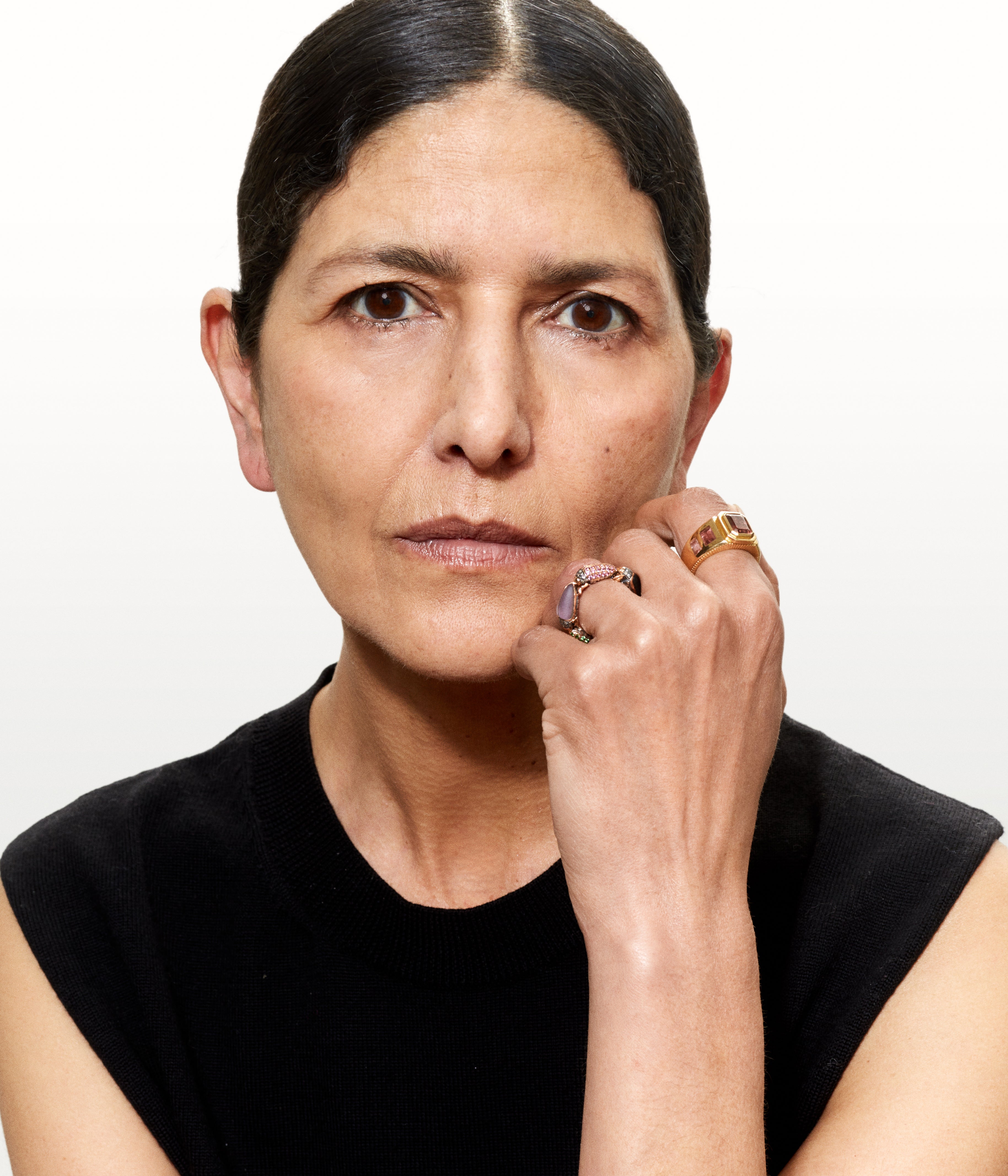 Miroitante pink tourmaline ring