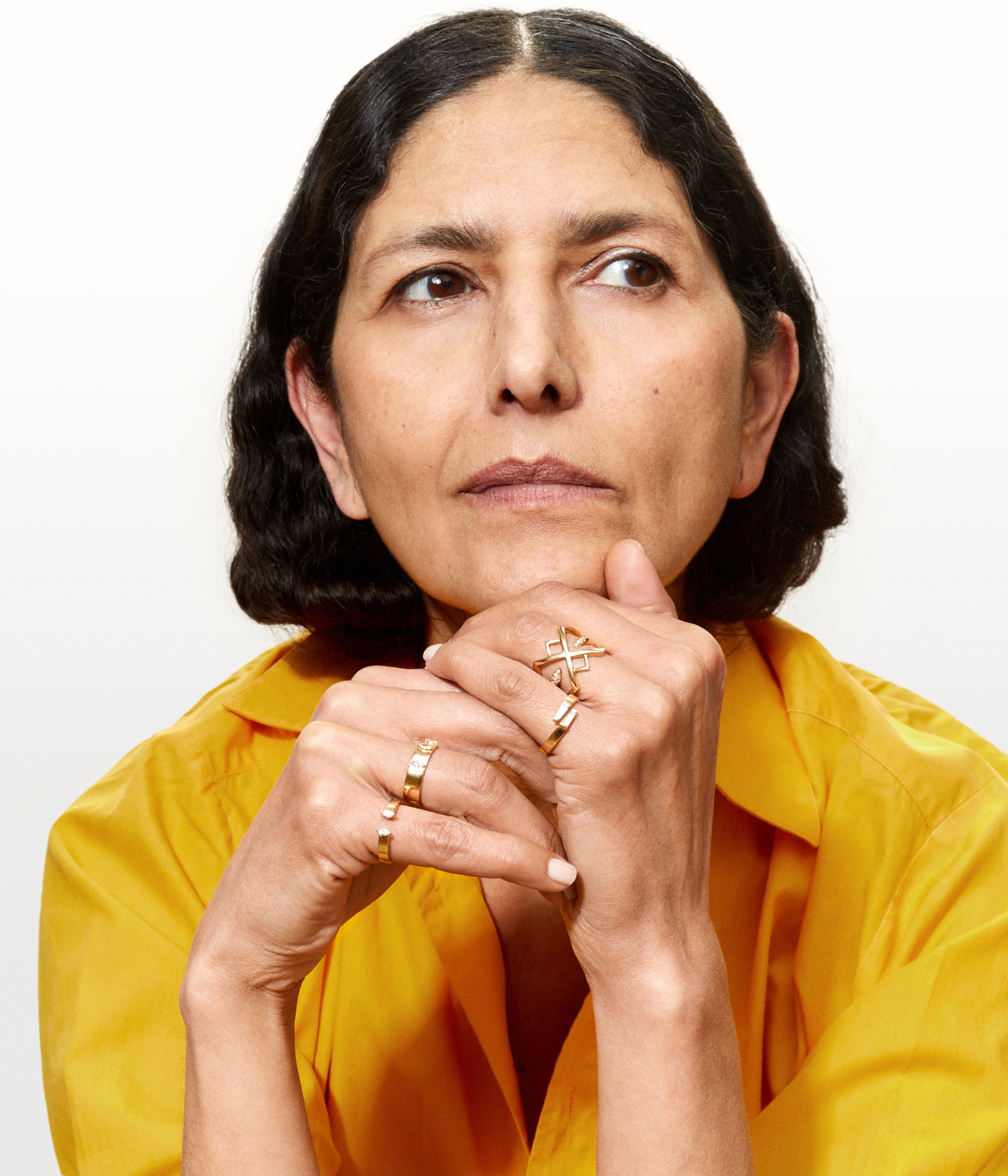 Double navette diamonds ring