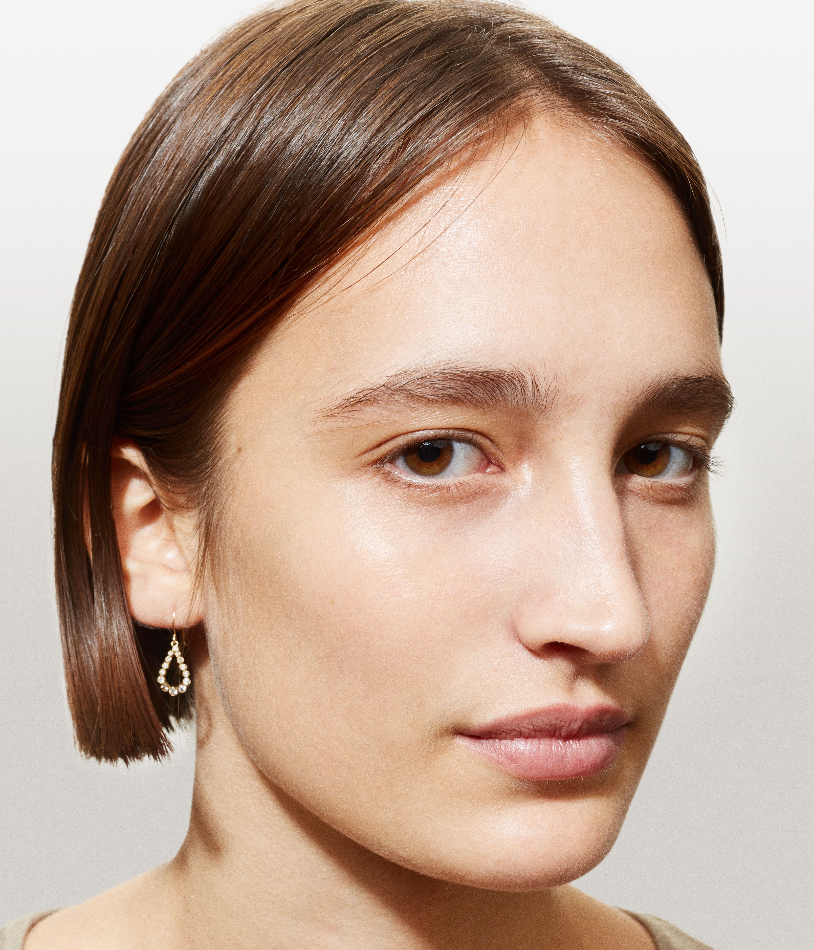 Open Drop yellow gold and diamonds earrings