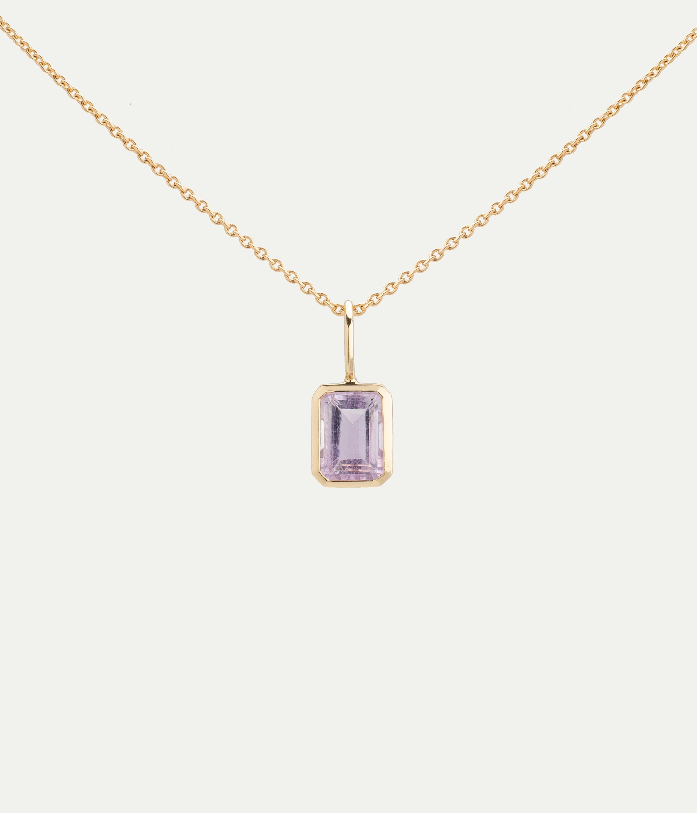 Dancing Drop Yellow gold & Amethyst Pendant