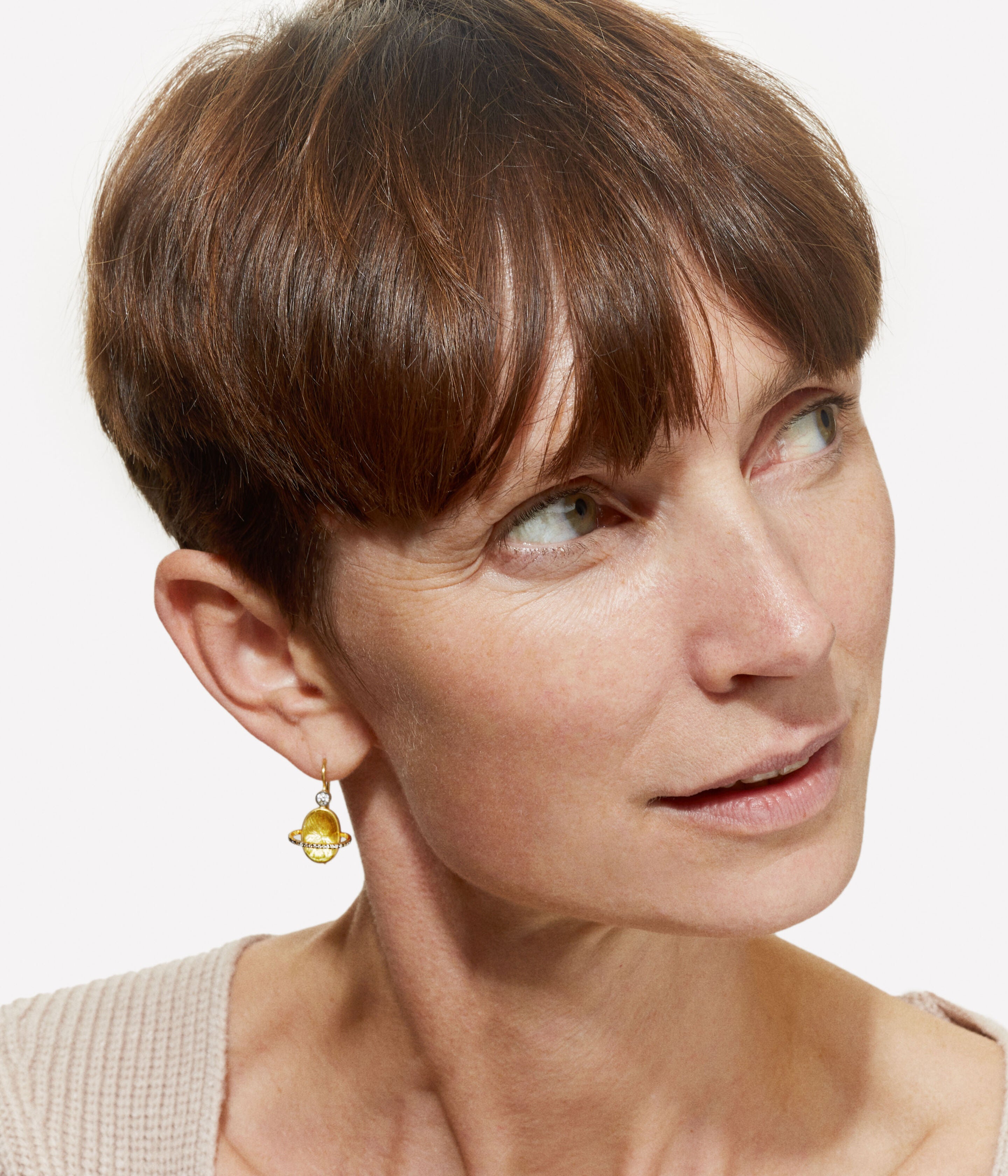 Boucles d'oreilles Galaxy aigue-marine