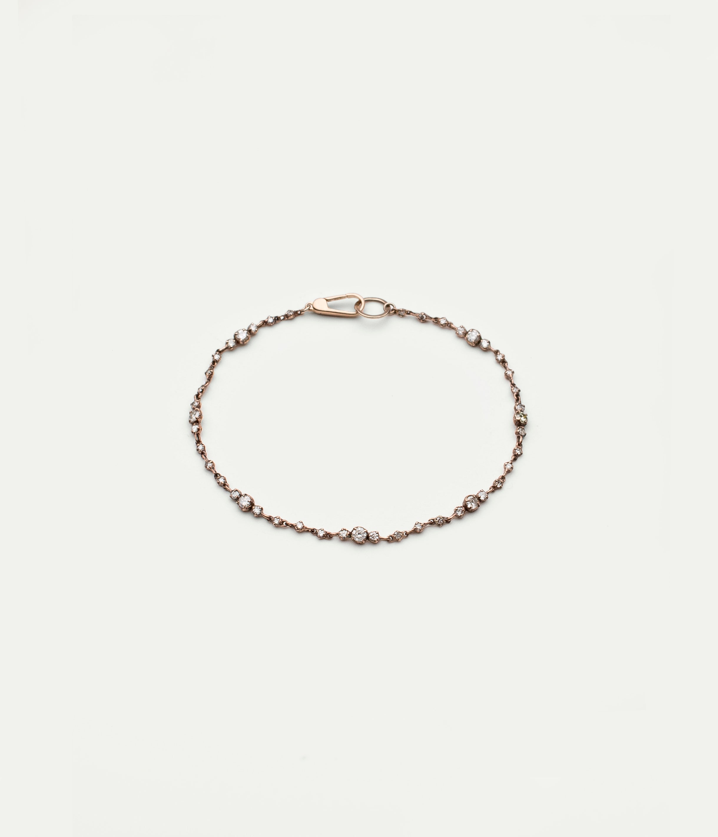 Bracelet Trio or gris et diamants