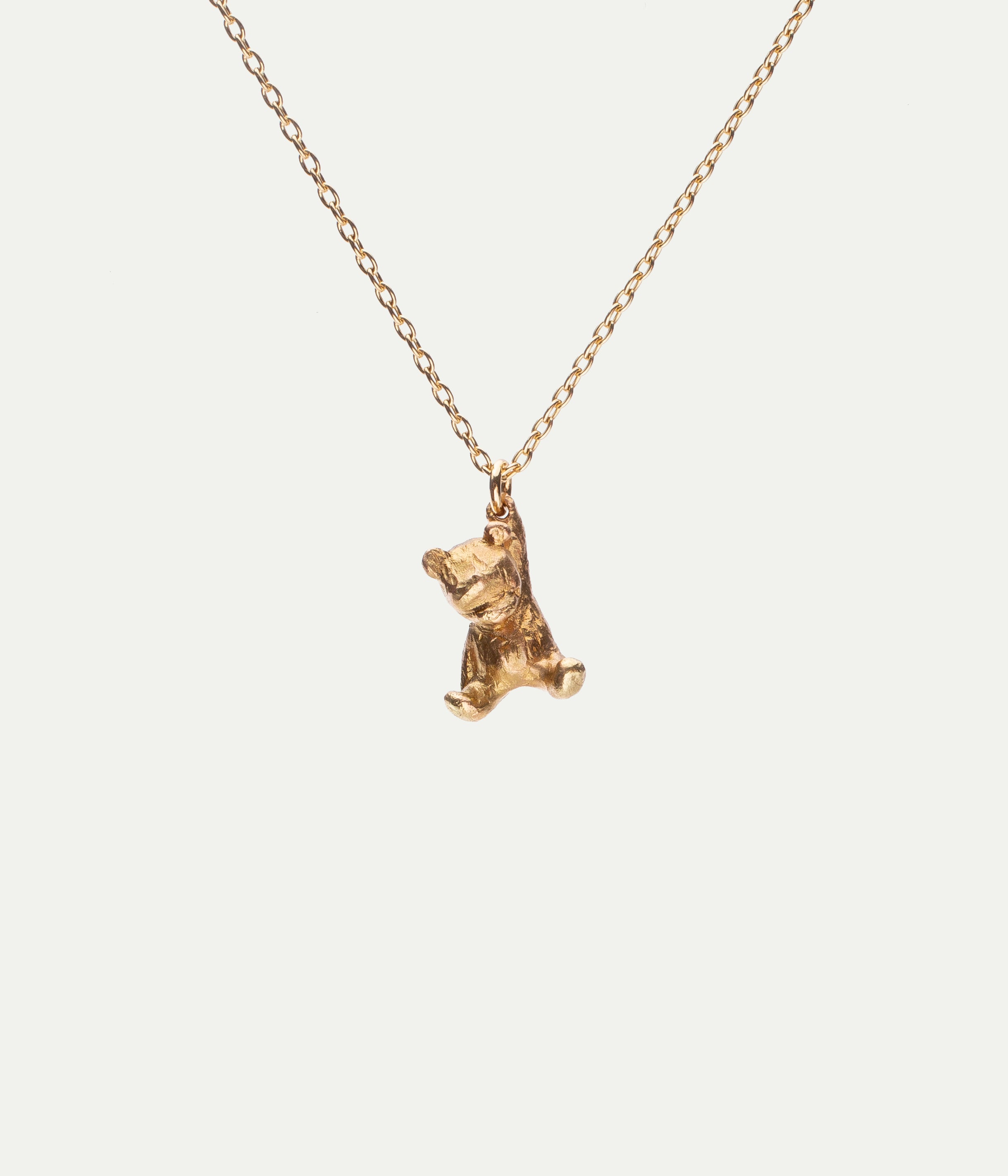Little bear yellow gold necklace