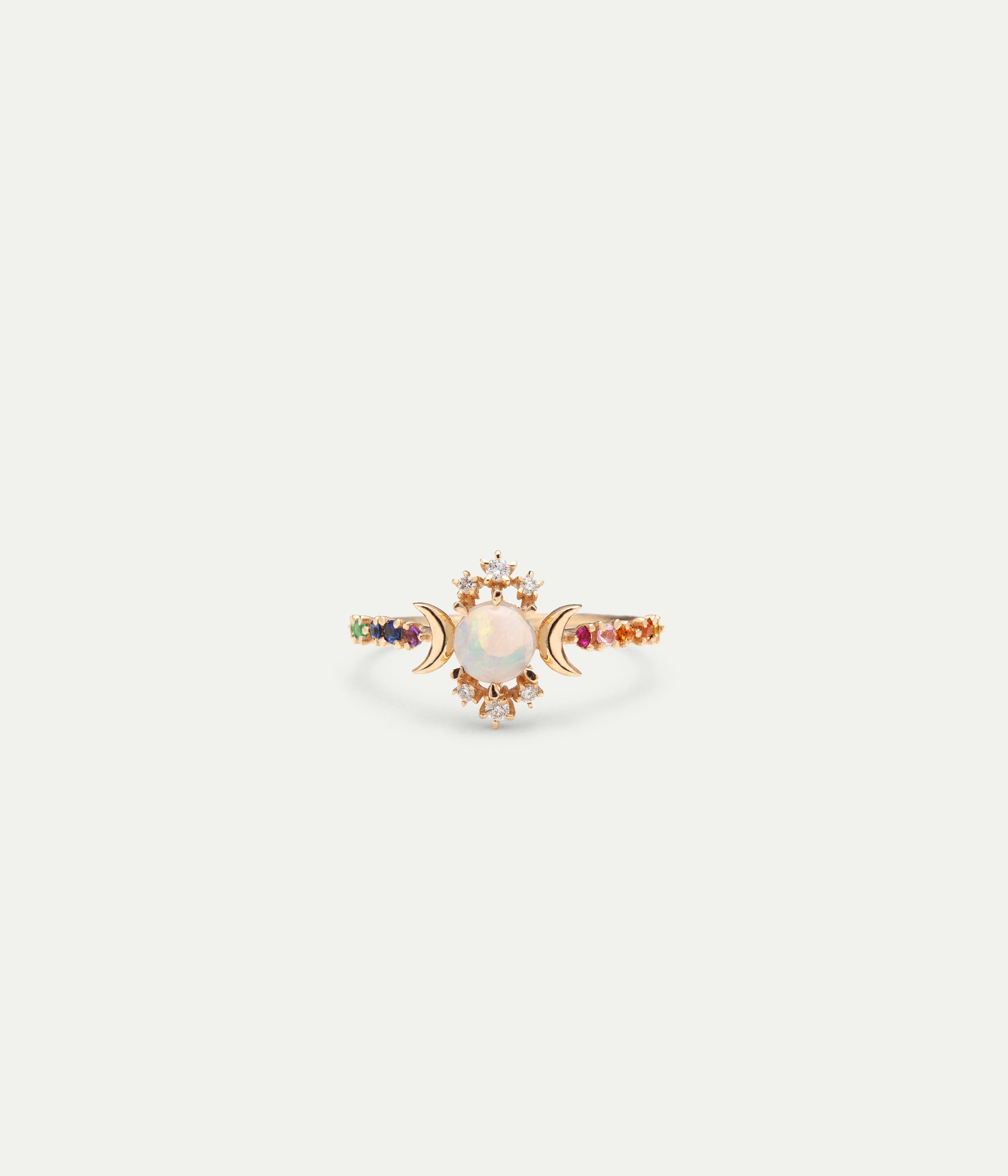 Opal Rainbow Wandering Star Ring