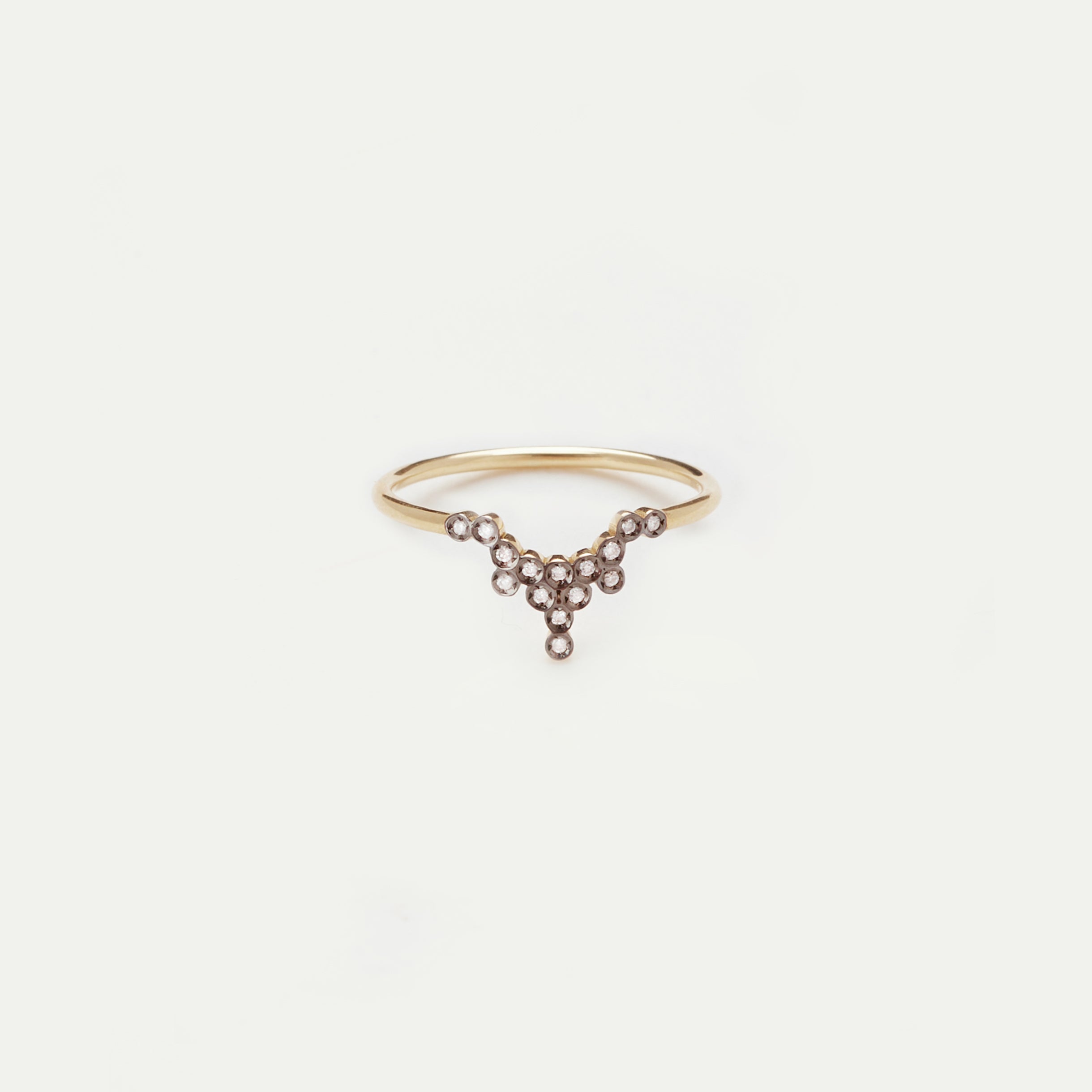 Bague Charnière Mini Pétales diamants