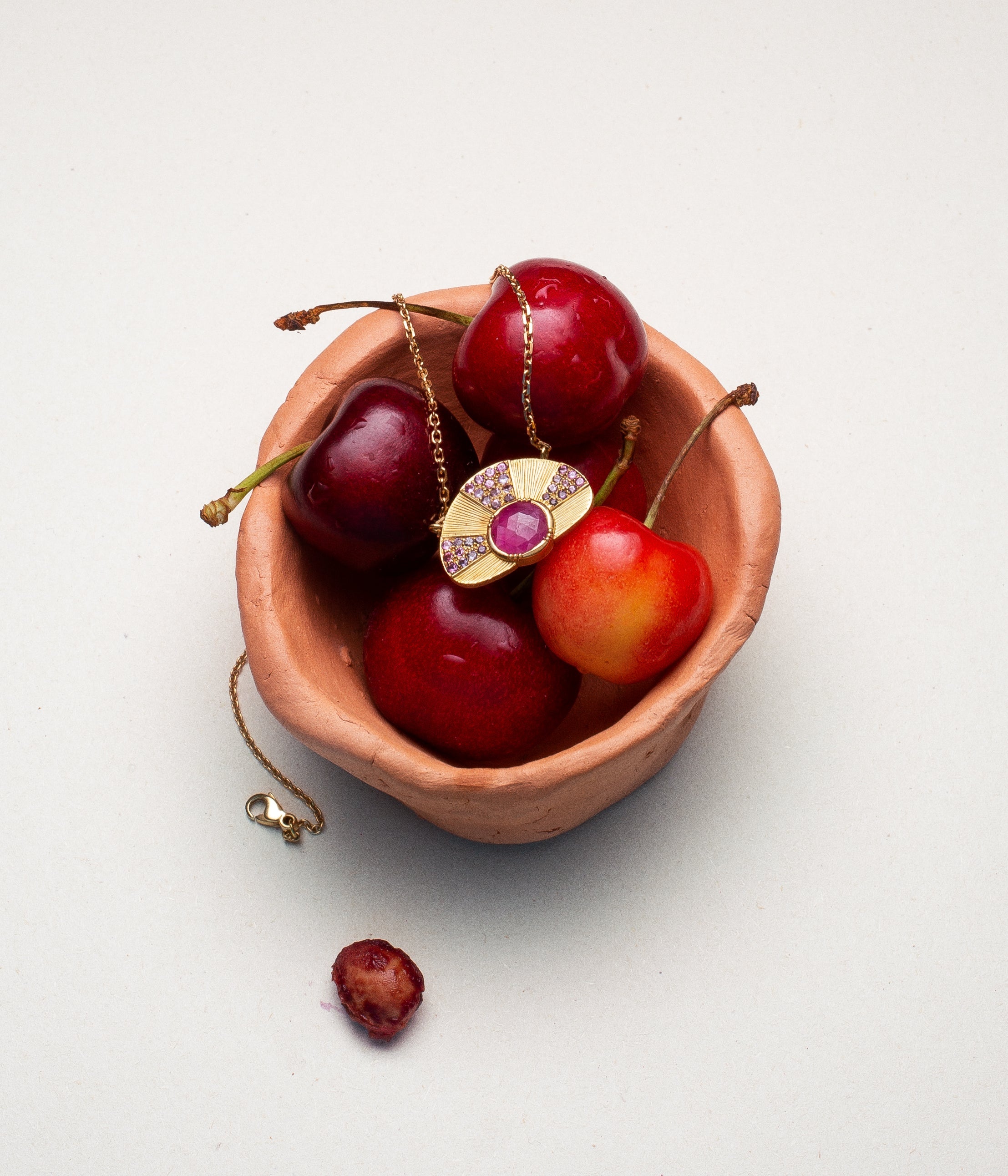 Colored stone necklaces