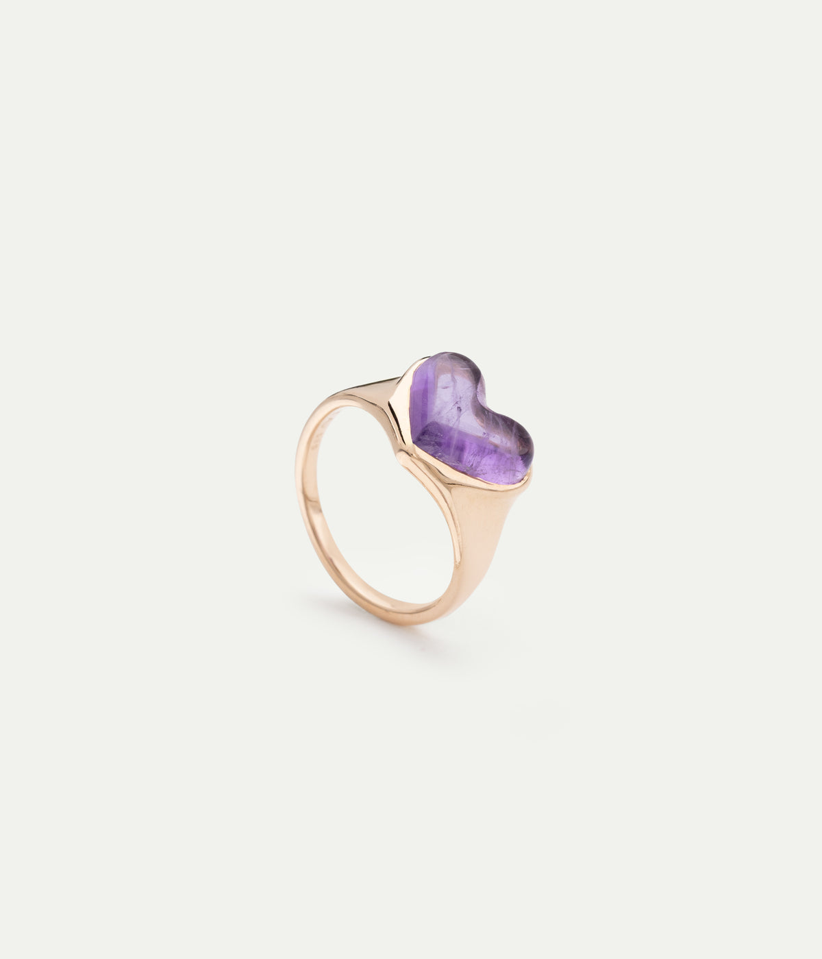Amethyst love lollipop mini ring