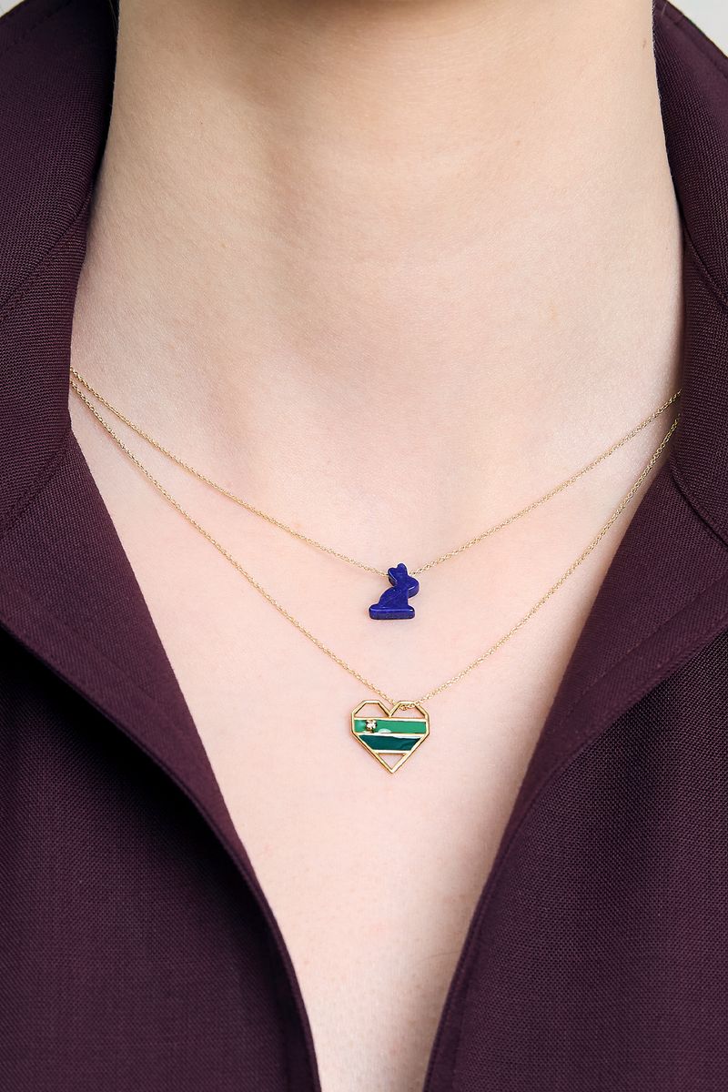 Conejito Cut lapis lazuli necklace
