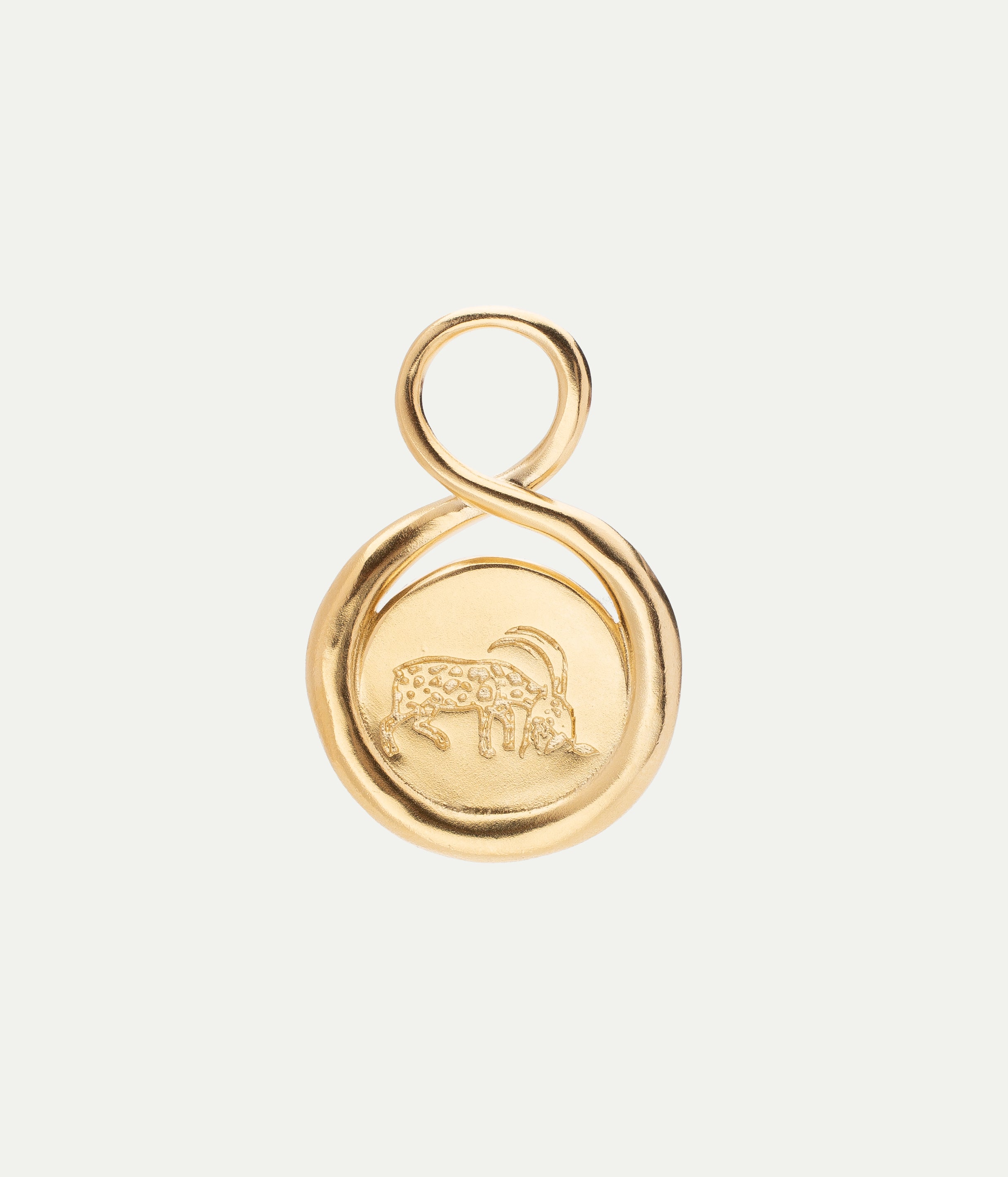 Capricorn vermeil pendant