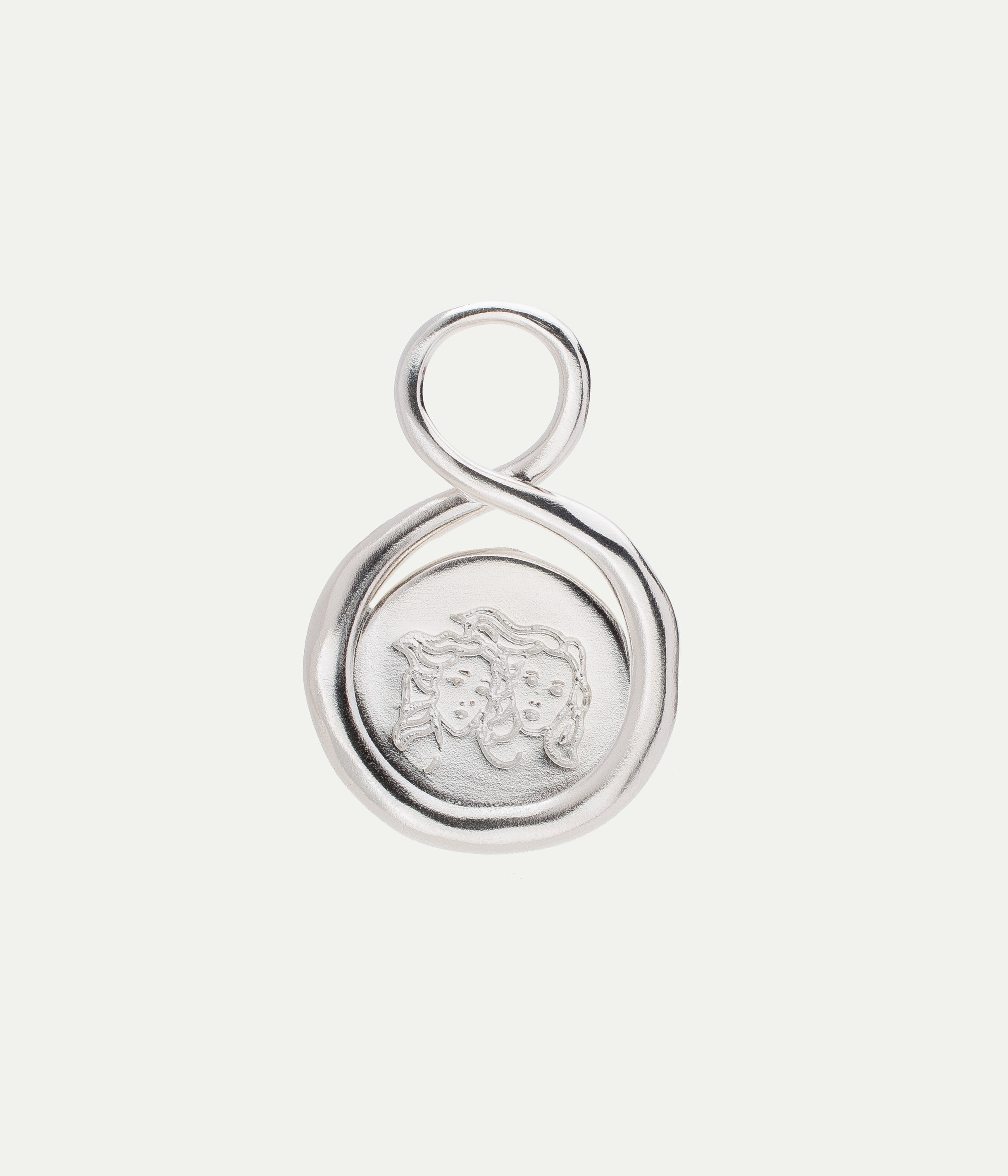 Gemini silver pendant