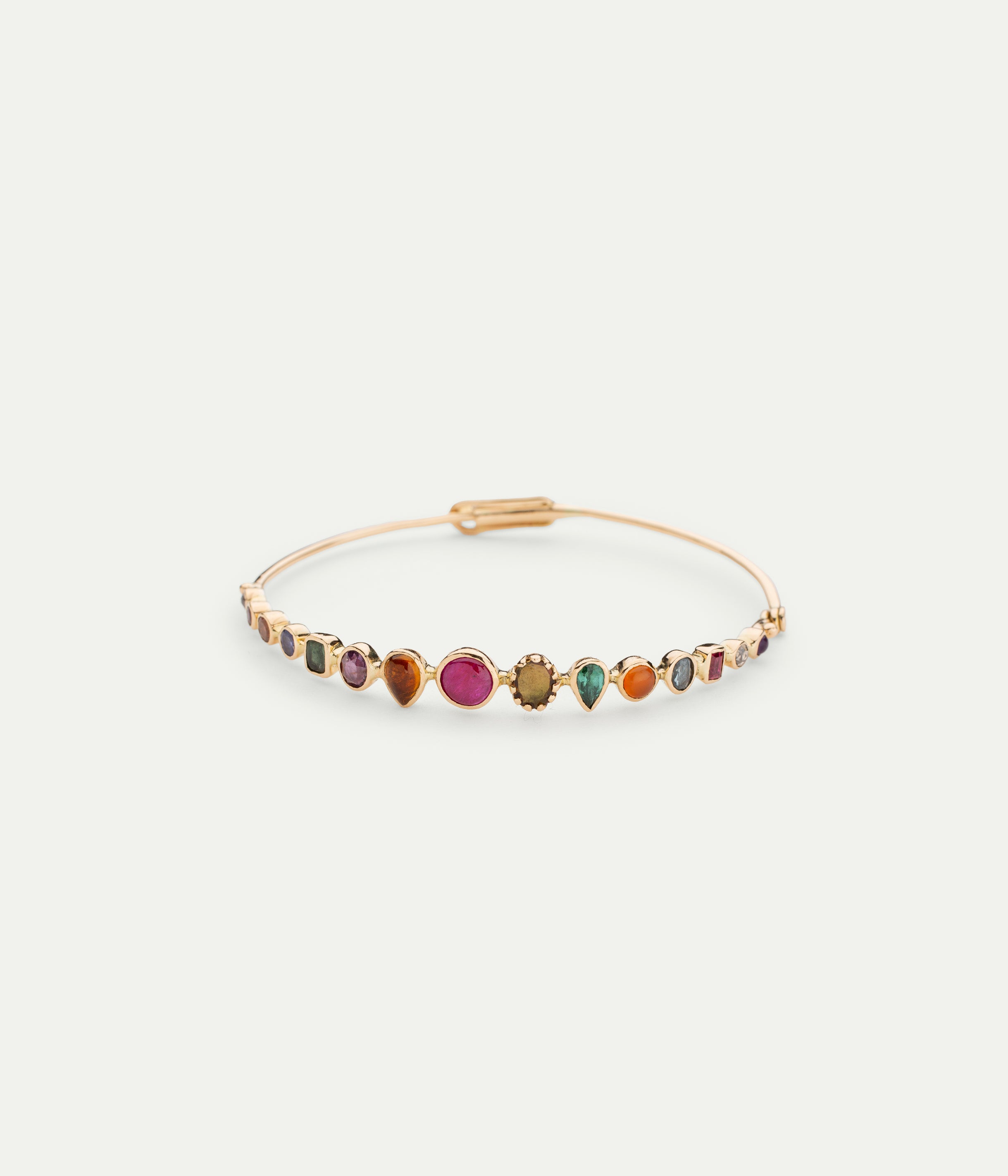 Souriant yellow gold and amethyst bracelet