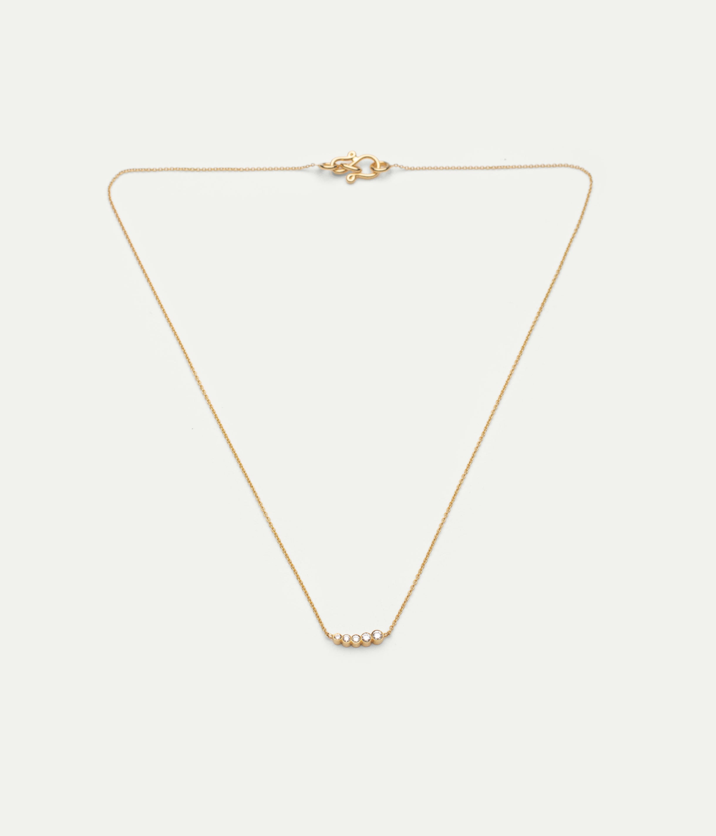 Collier Lune or jaune et diamants