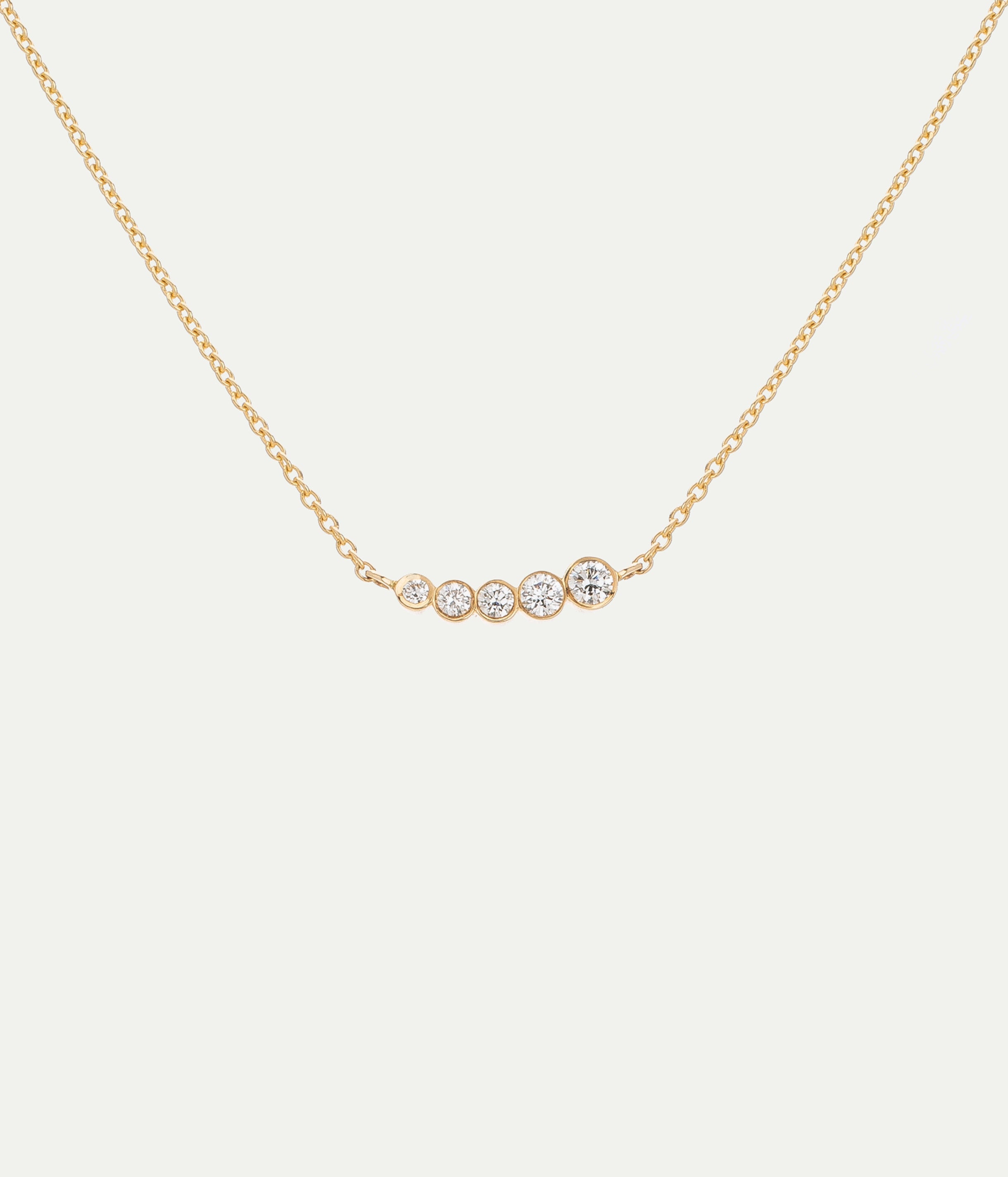 Collier Lune or jaune et diamants