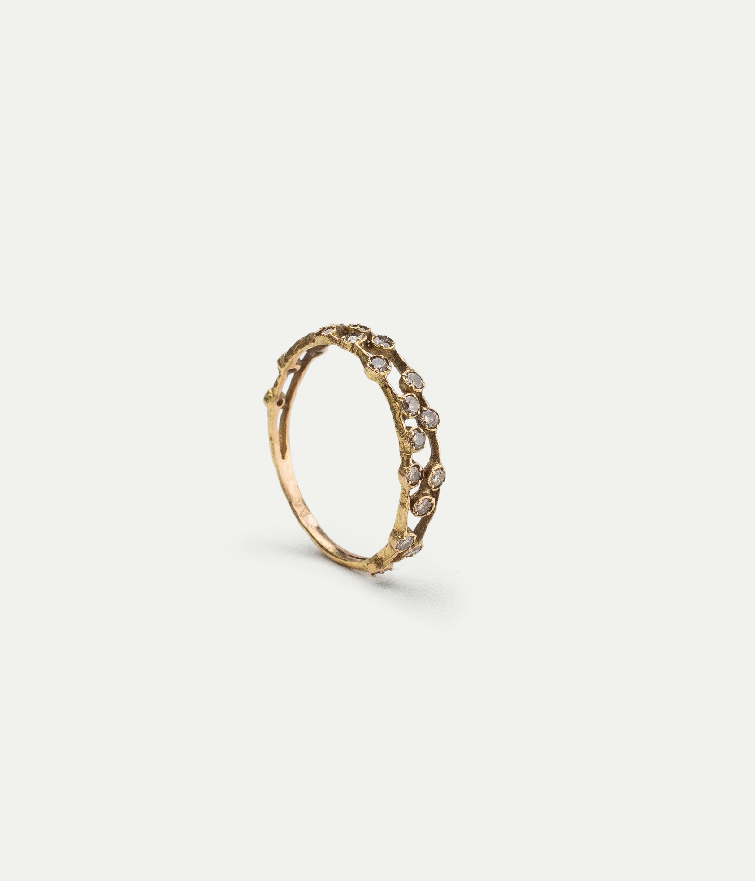Bague rosée small or jaune et diamants