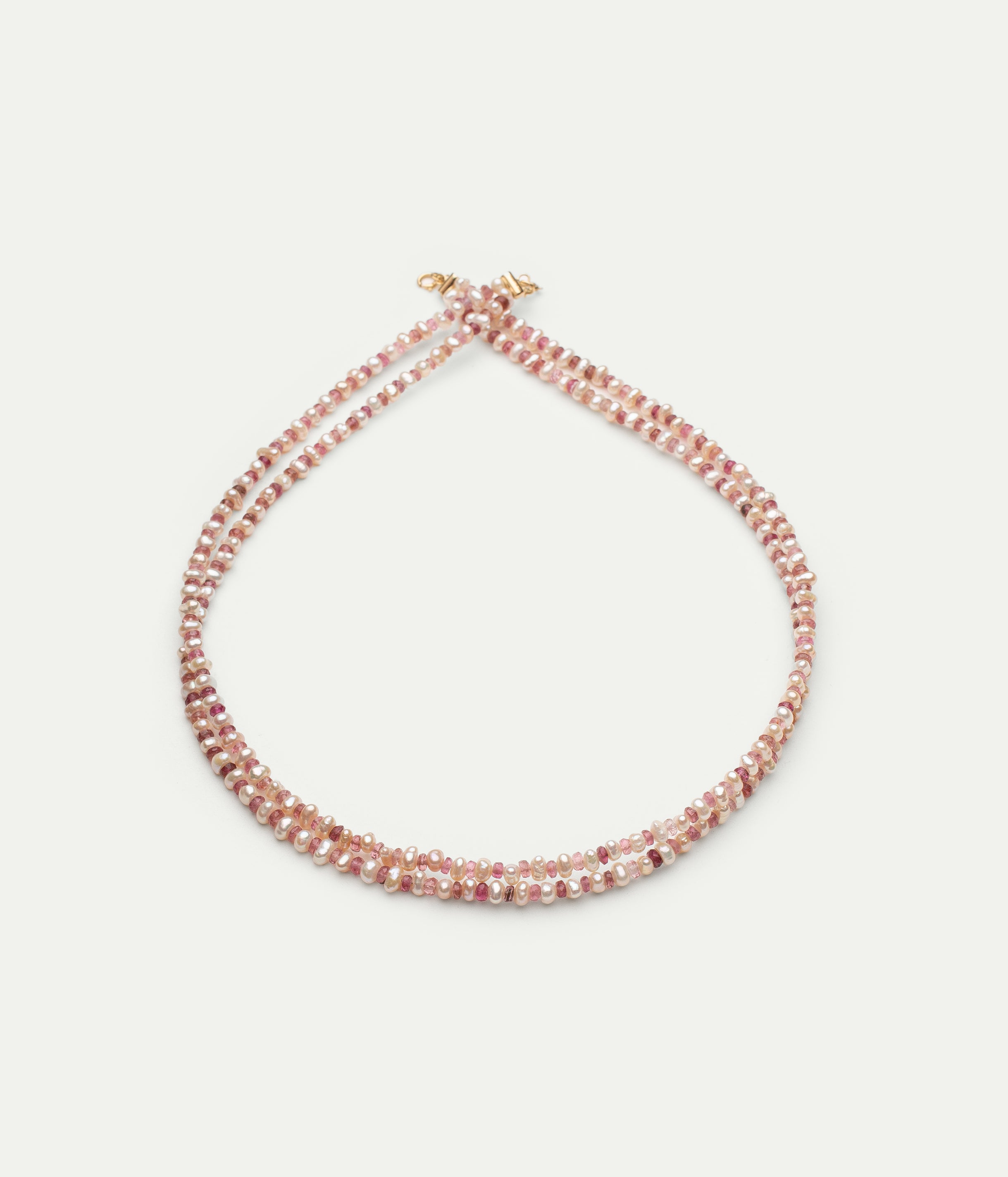 Double Pearl Tourmaline Necklace