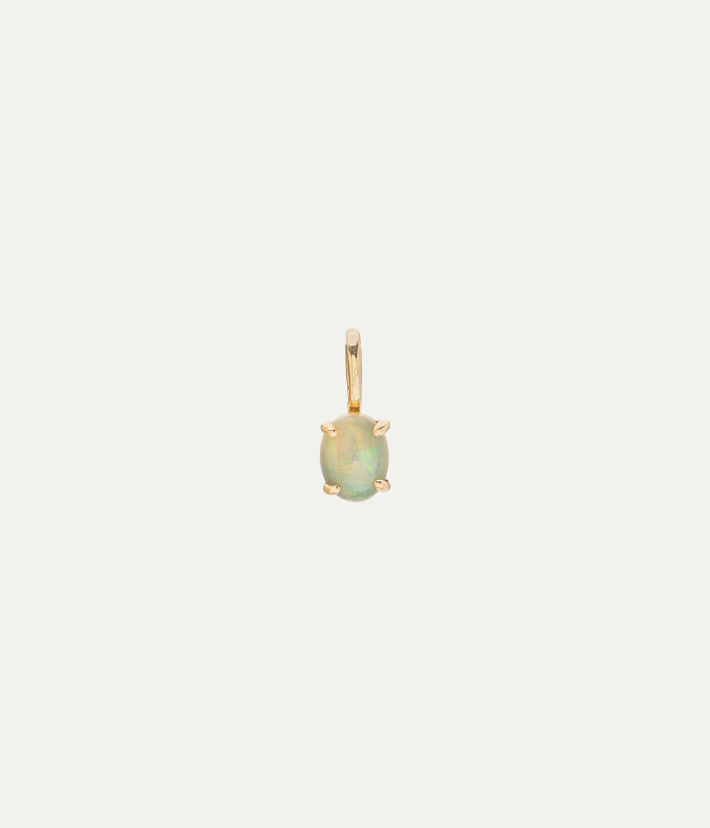 Dancing drop Yellow gold & Opal Pendant