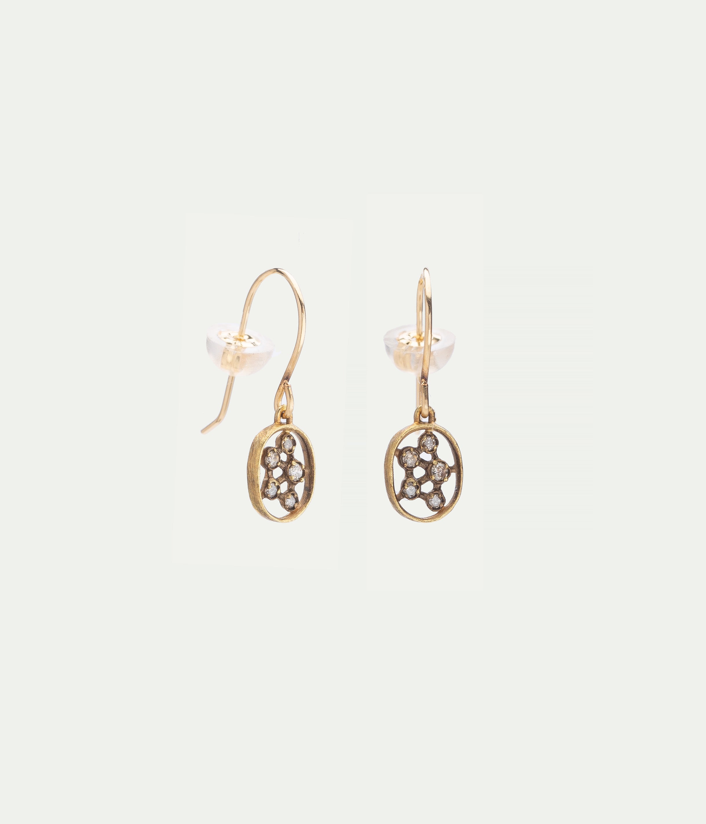 Boucles d'oreilles Frame 5 Diamants Or jaune