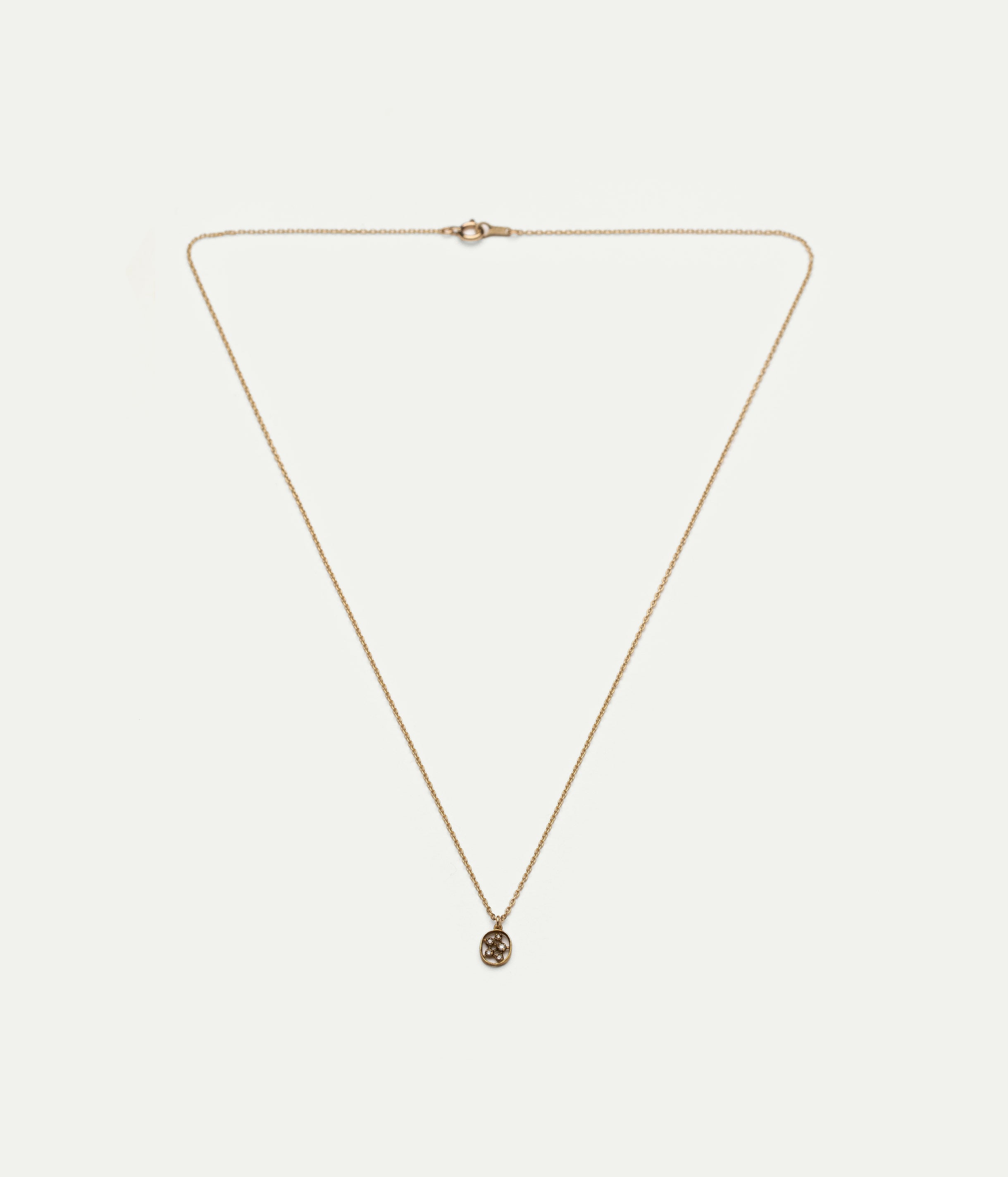 Frame 5 Diamond Yellow Gold Necklace