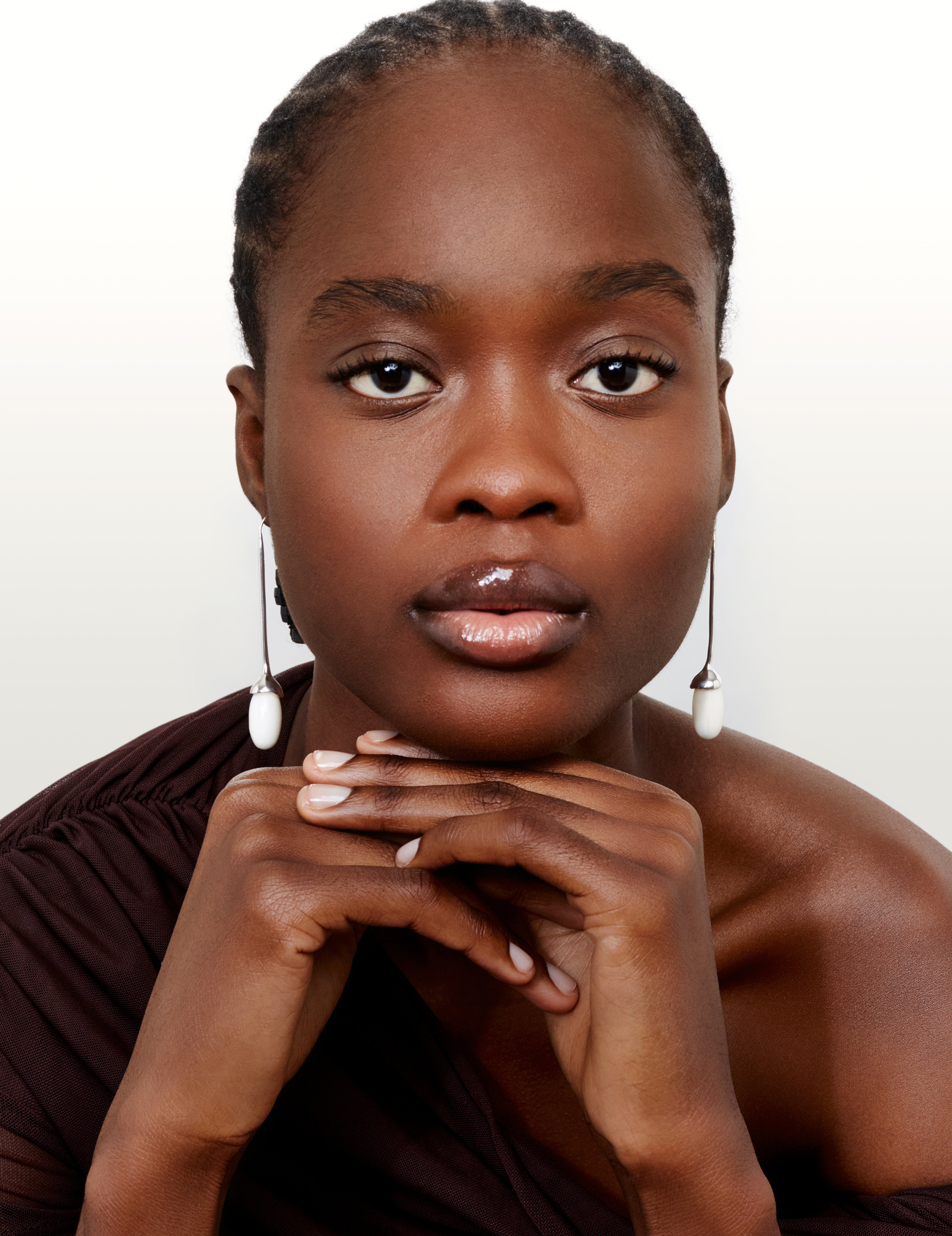 Boucles d'oreilles Long Dripping Stone Ivoire