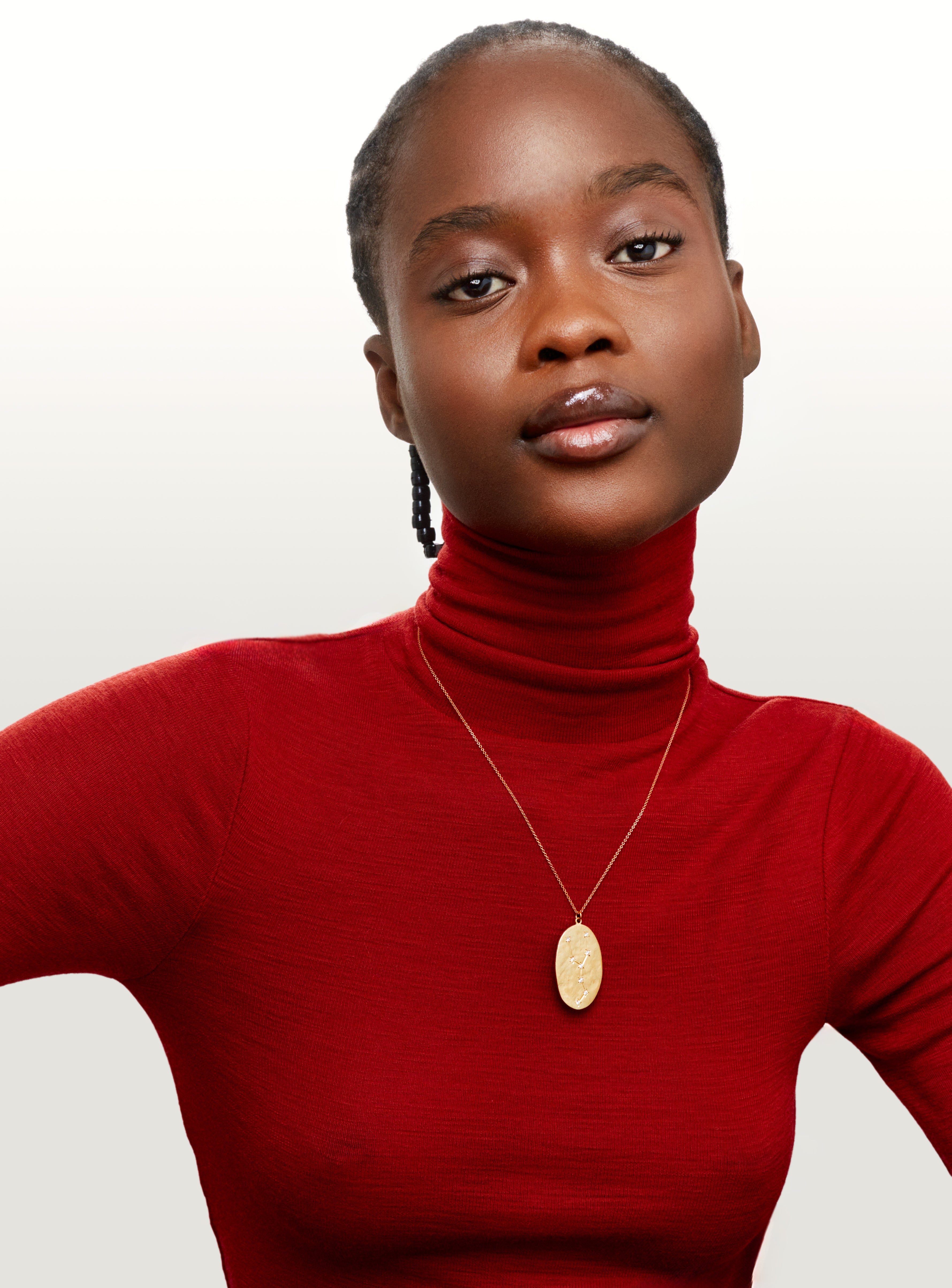 Taurus Medallion diamonds necklace