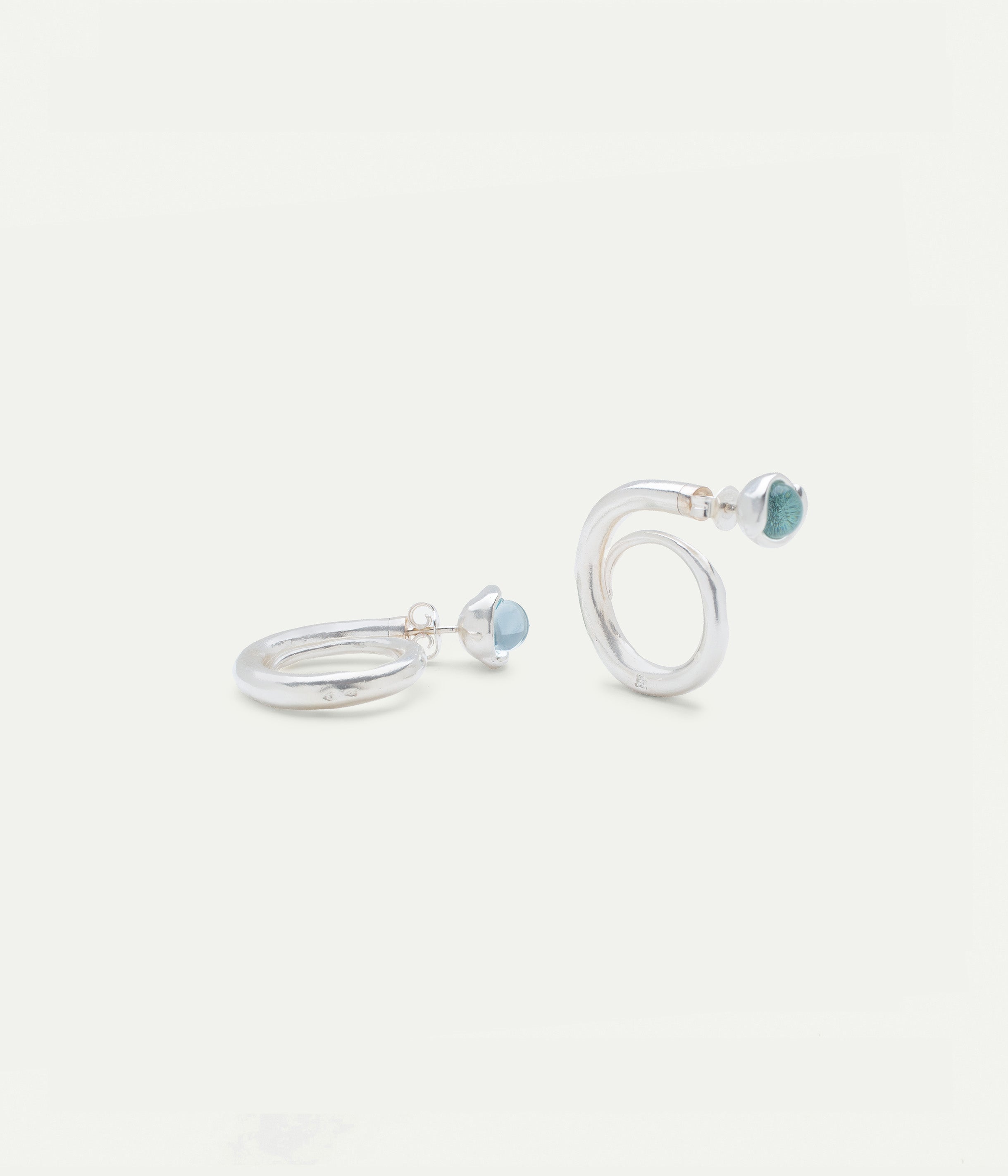 Boucles d'oreilles Courbes Eclipse Aqua