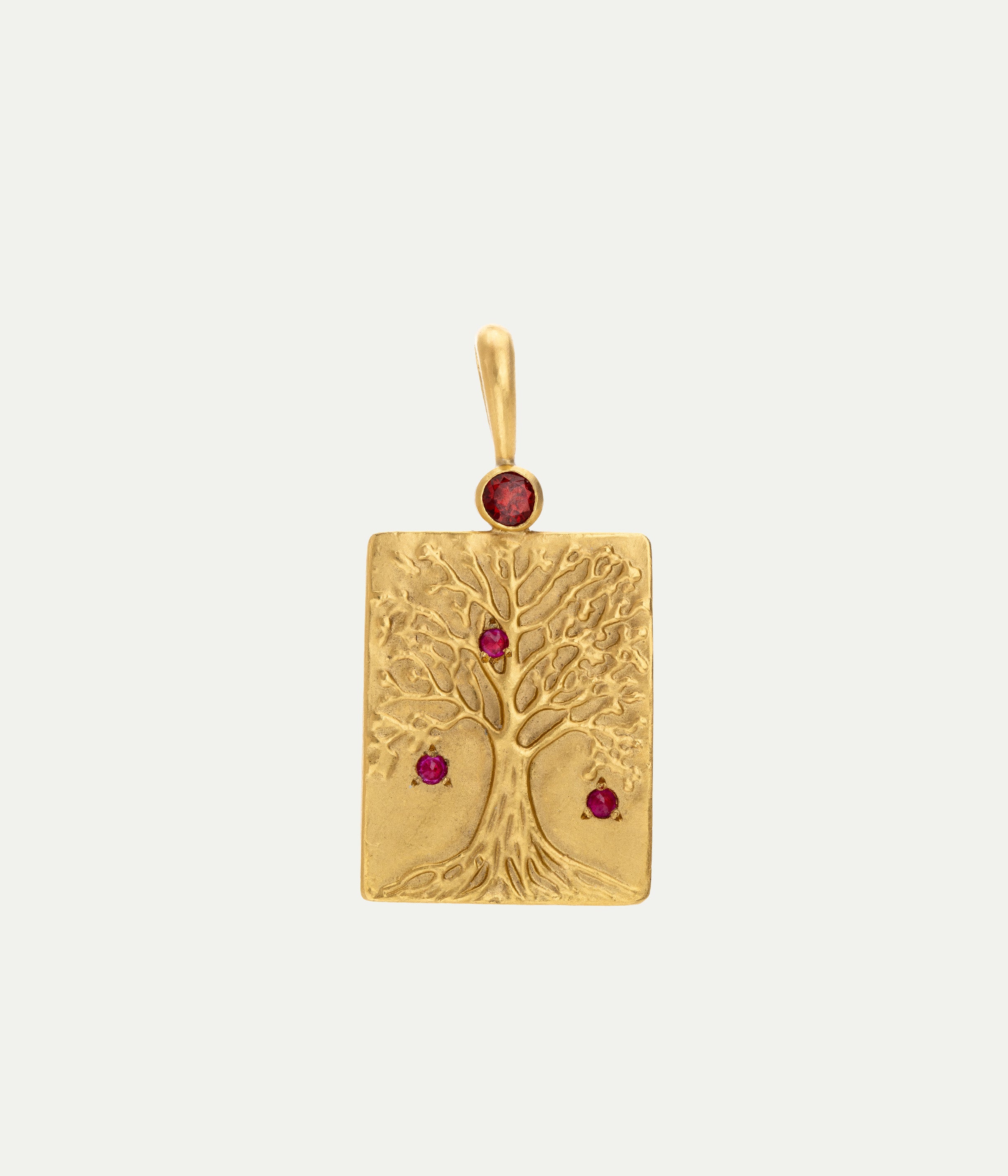 Modern Enchantments ruby and garnet pendant