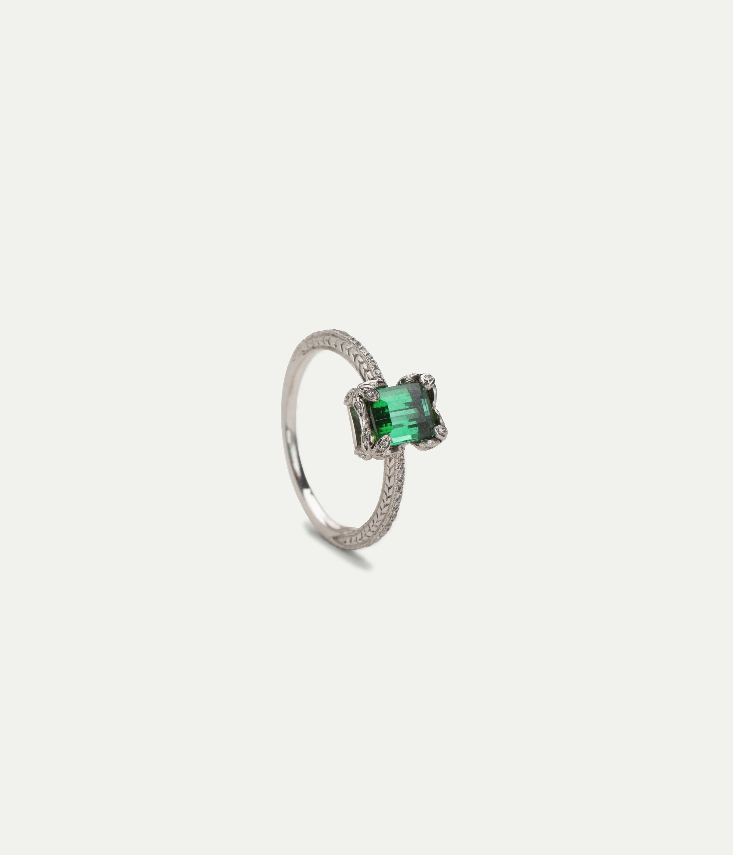 Flower Tourmaline ring