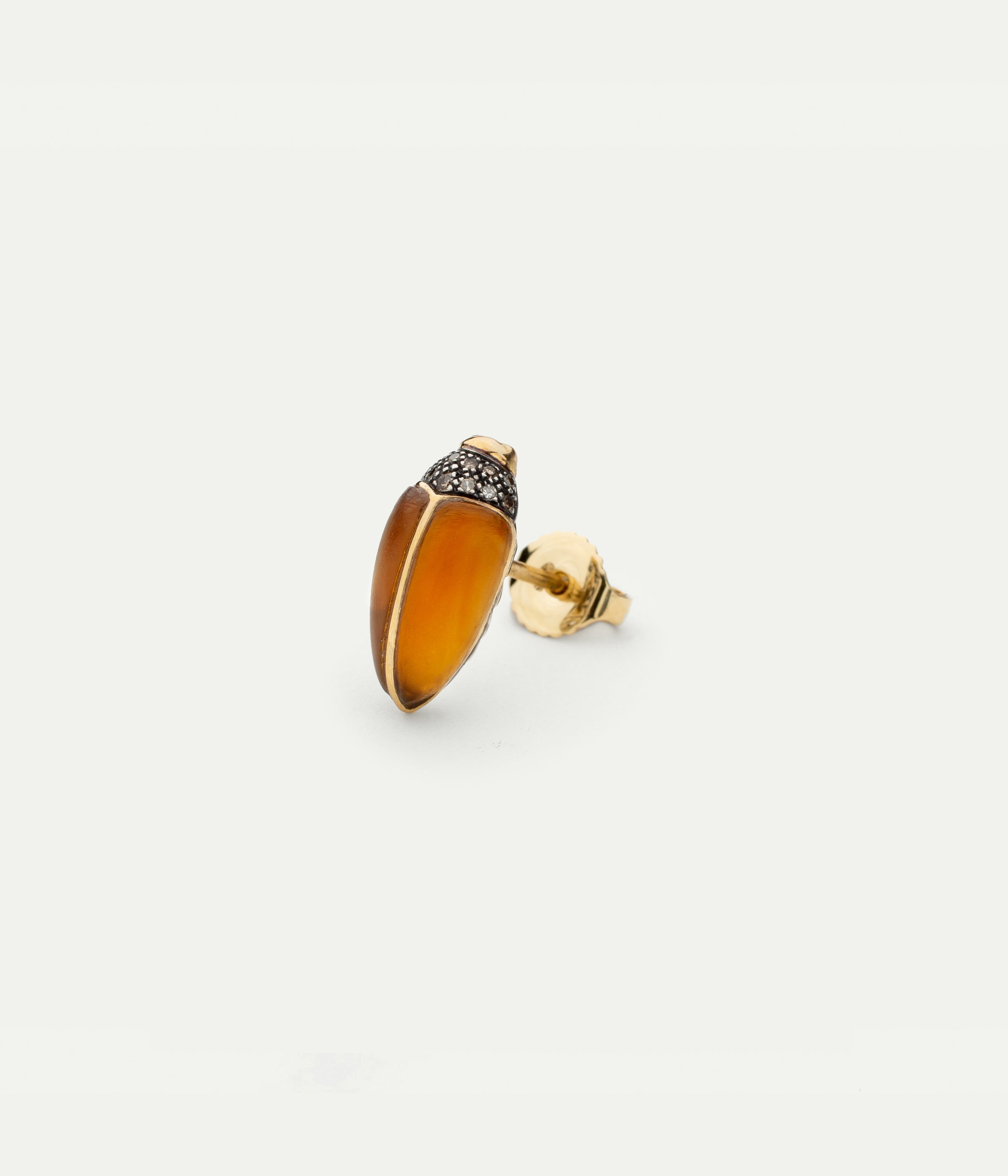 Stud Mini Scarabe Citrine