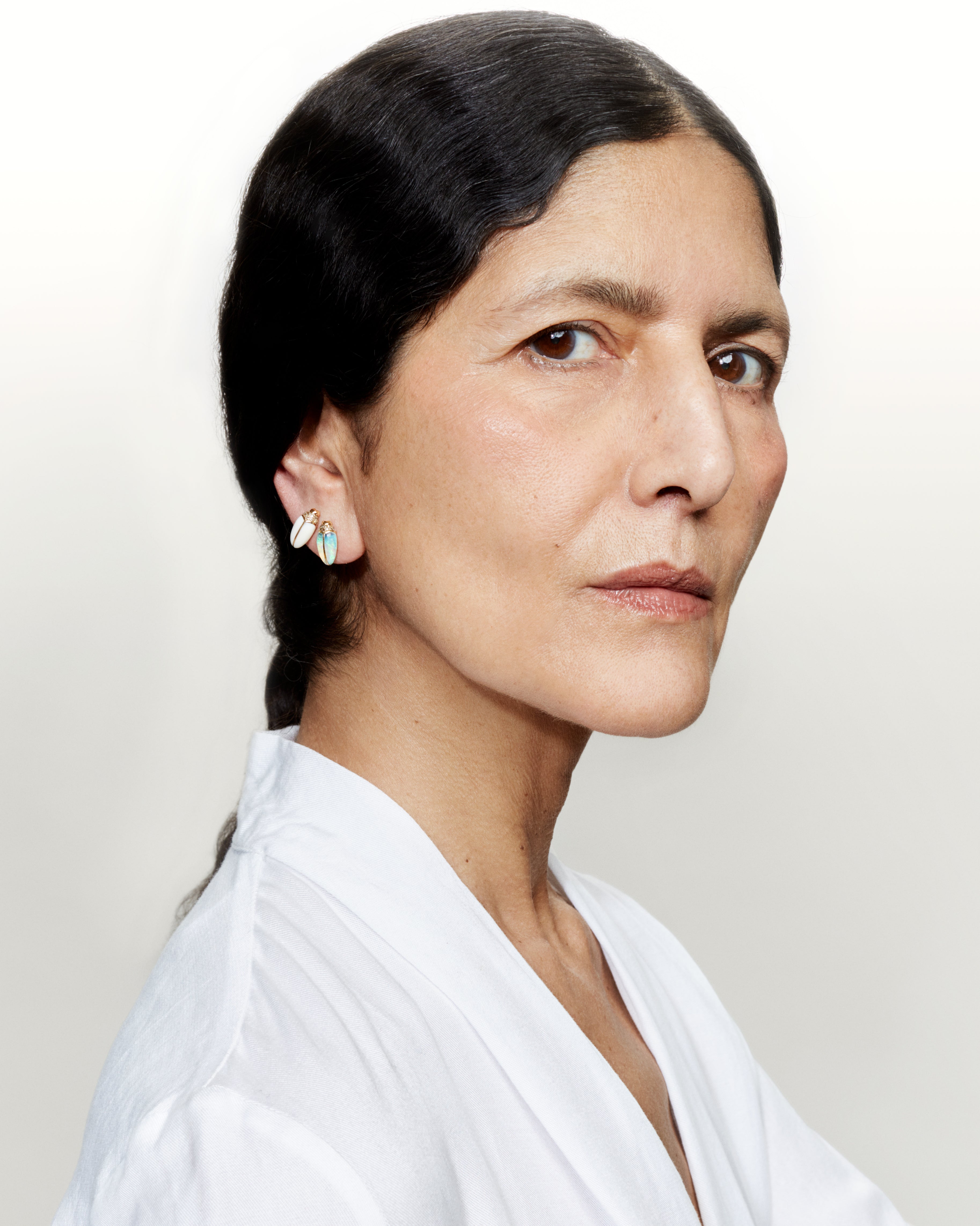 Opal Mini Scarab Stud