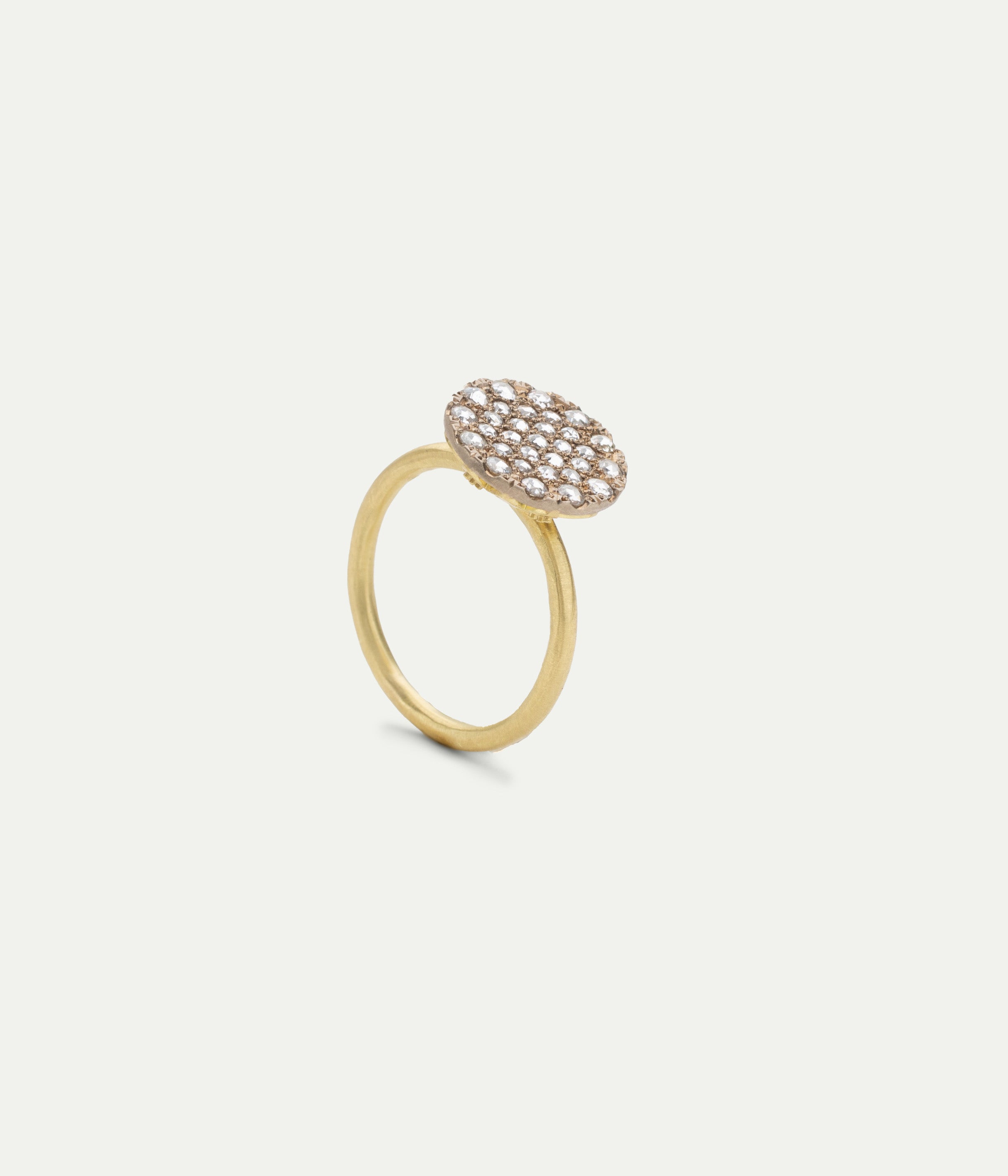 Moonlight yellow gold and diamonds ring
