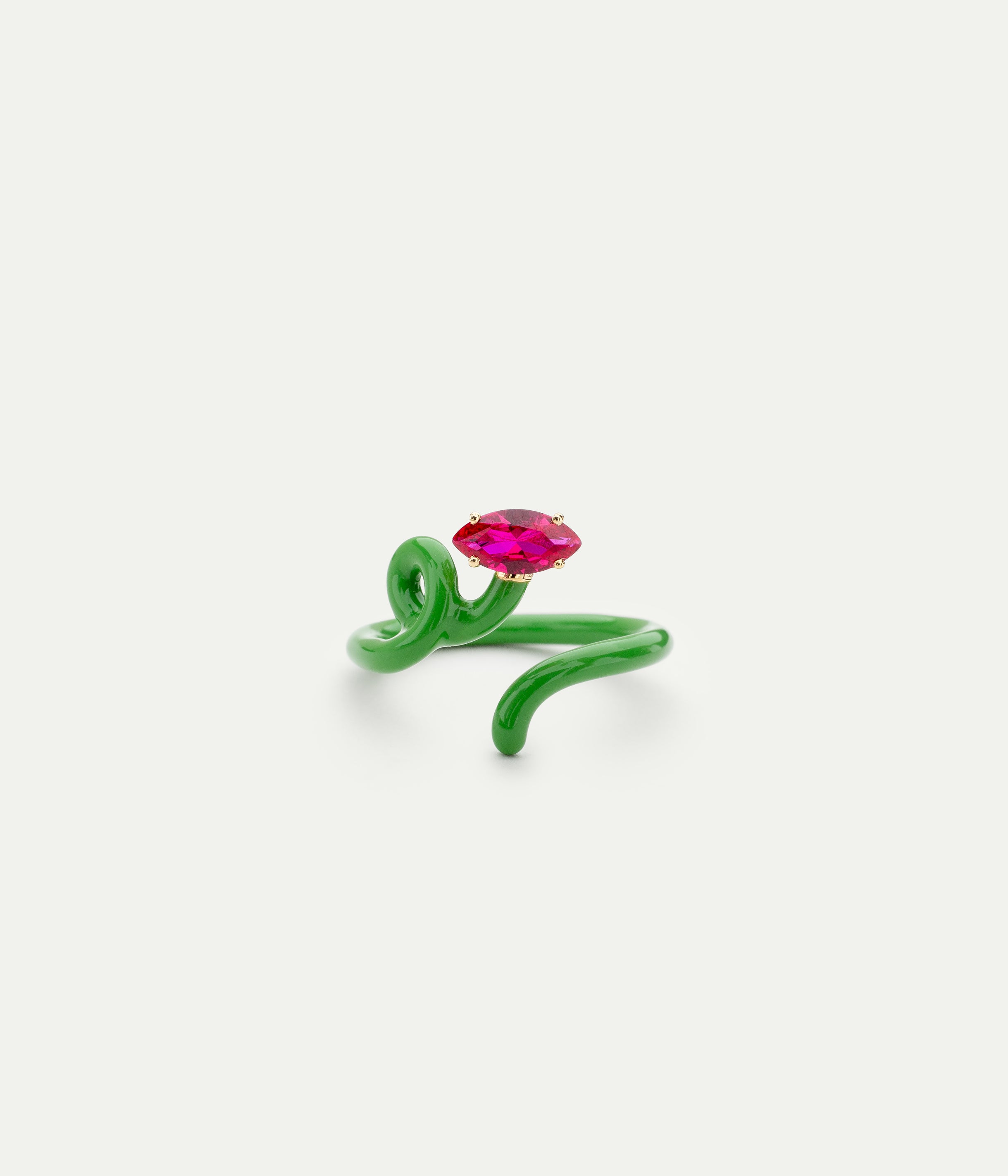 Bague Baby Vine Green Corindon