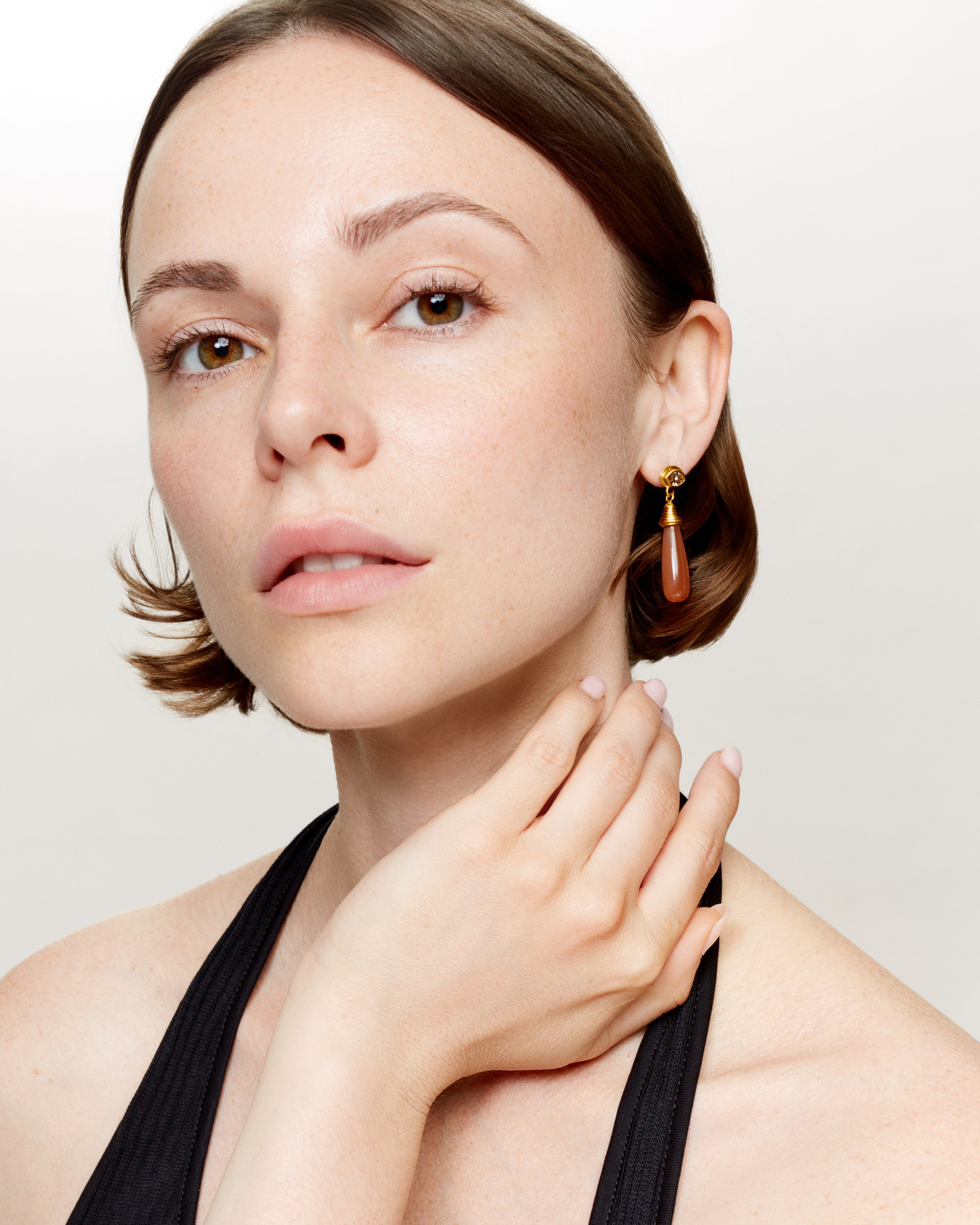 Boucles d'oreille Marquises Pierre de lune