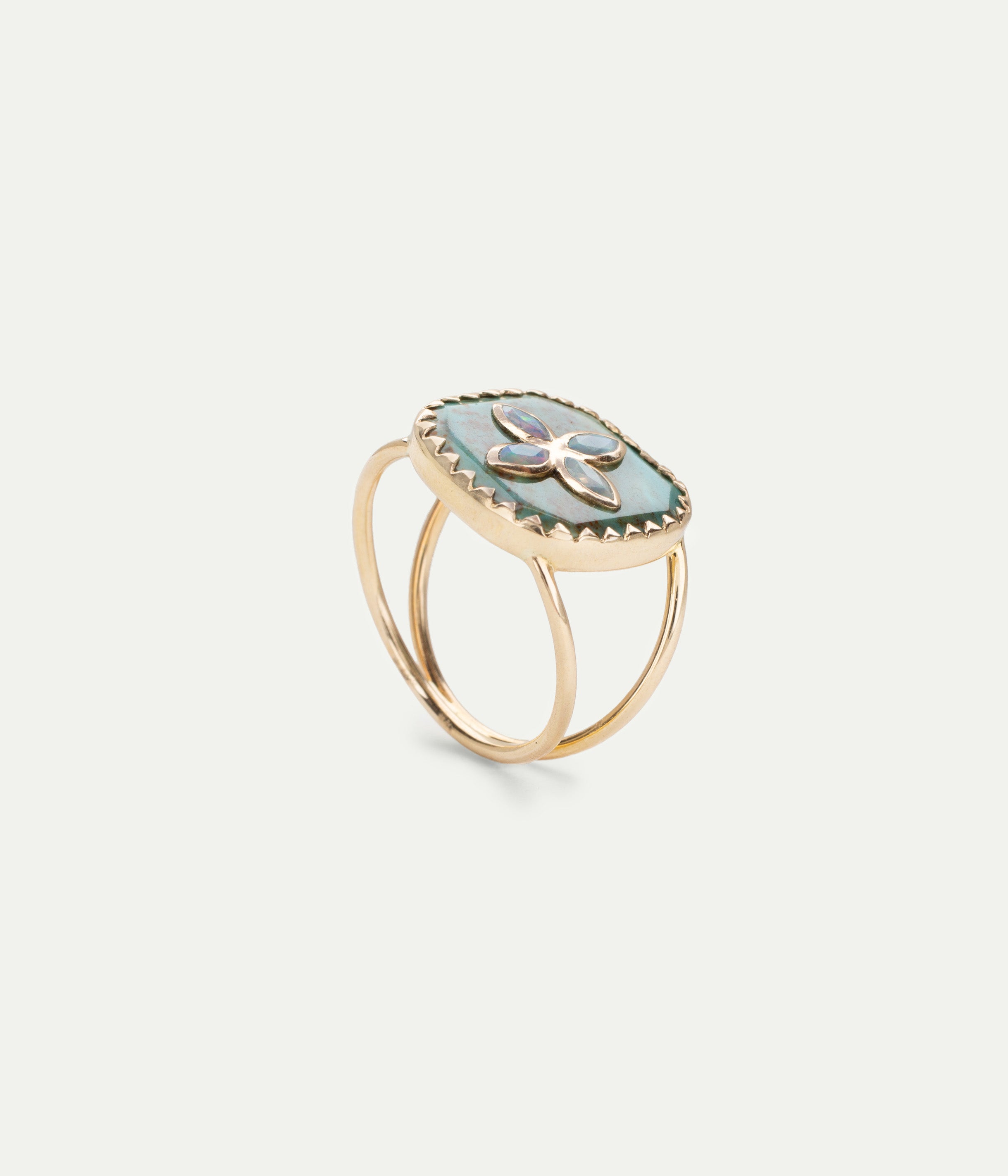 Bowie Ring No.2 Turquoise and Opal