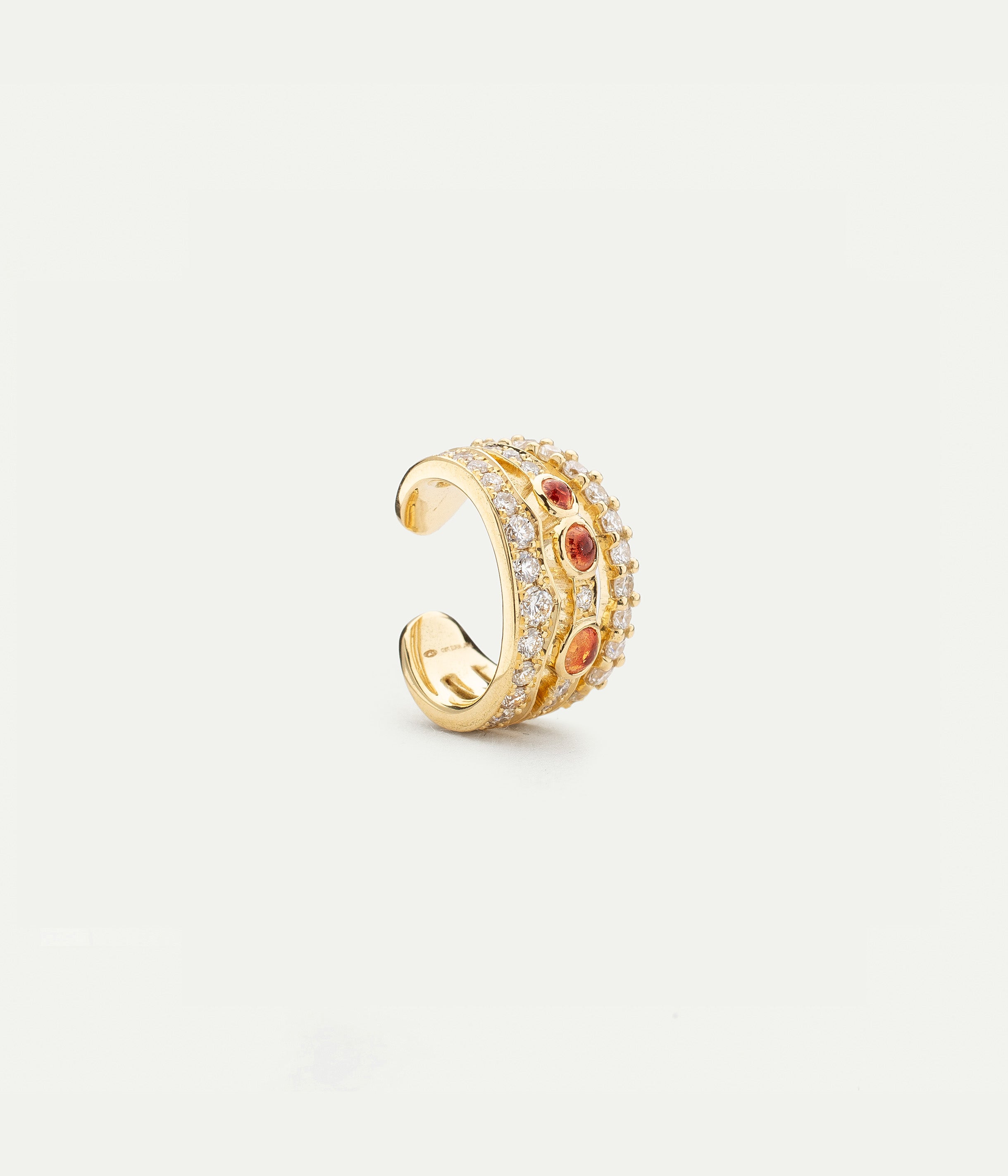 Simone orange sapphires Earcuff