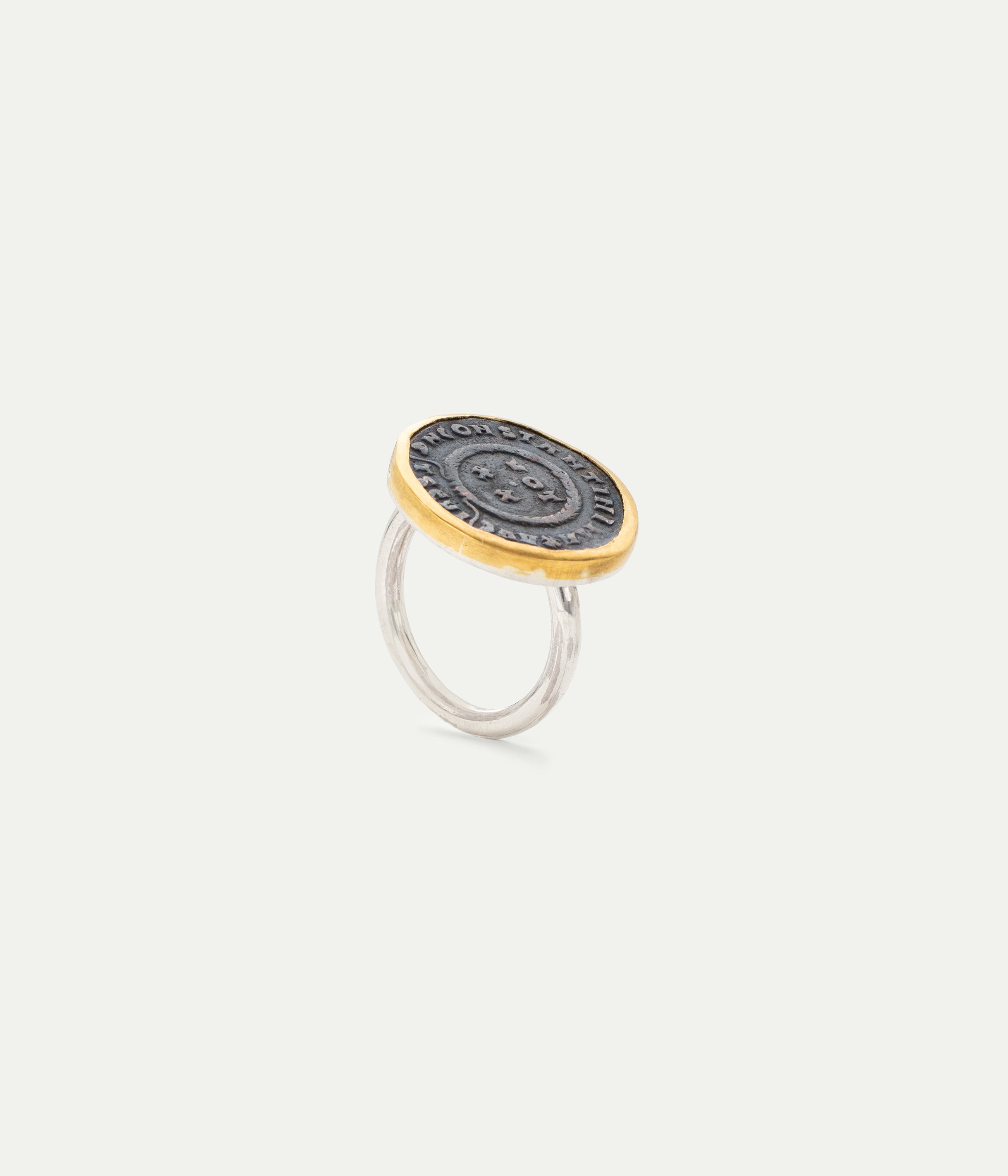 Antique Bronze Coin ring