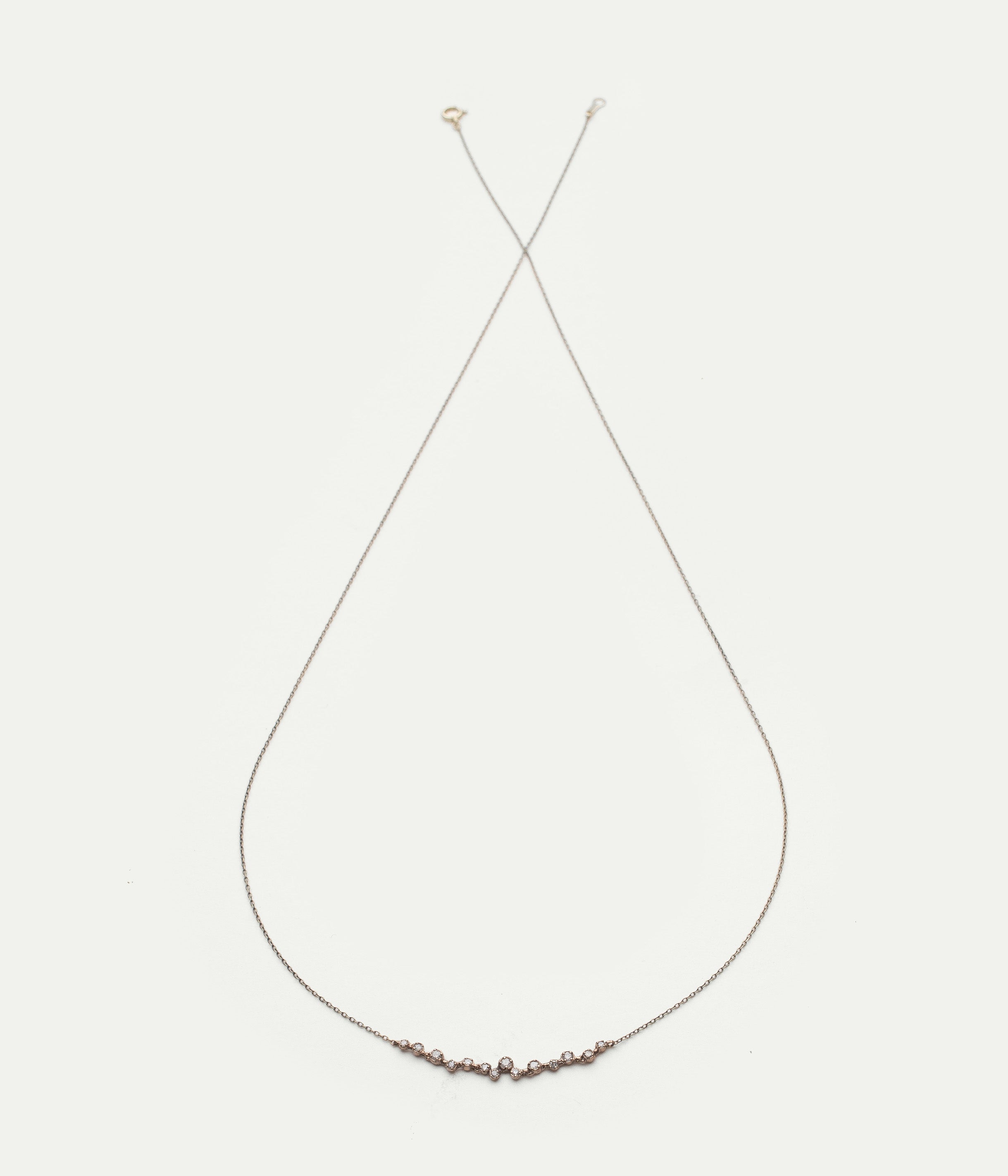 Lucky white gold and 14 diamonds necklace