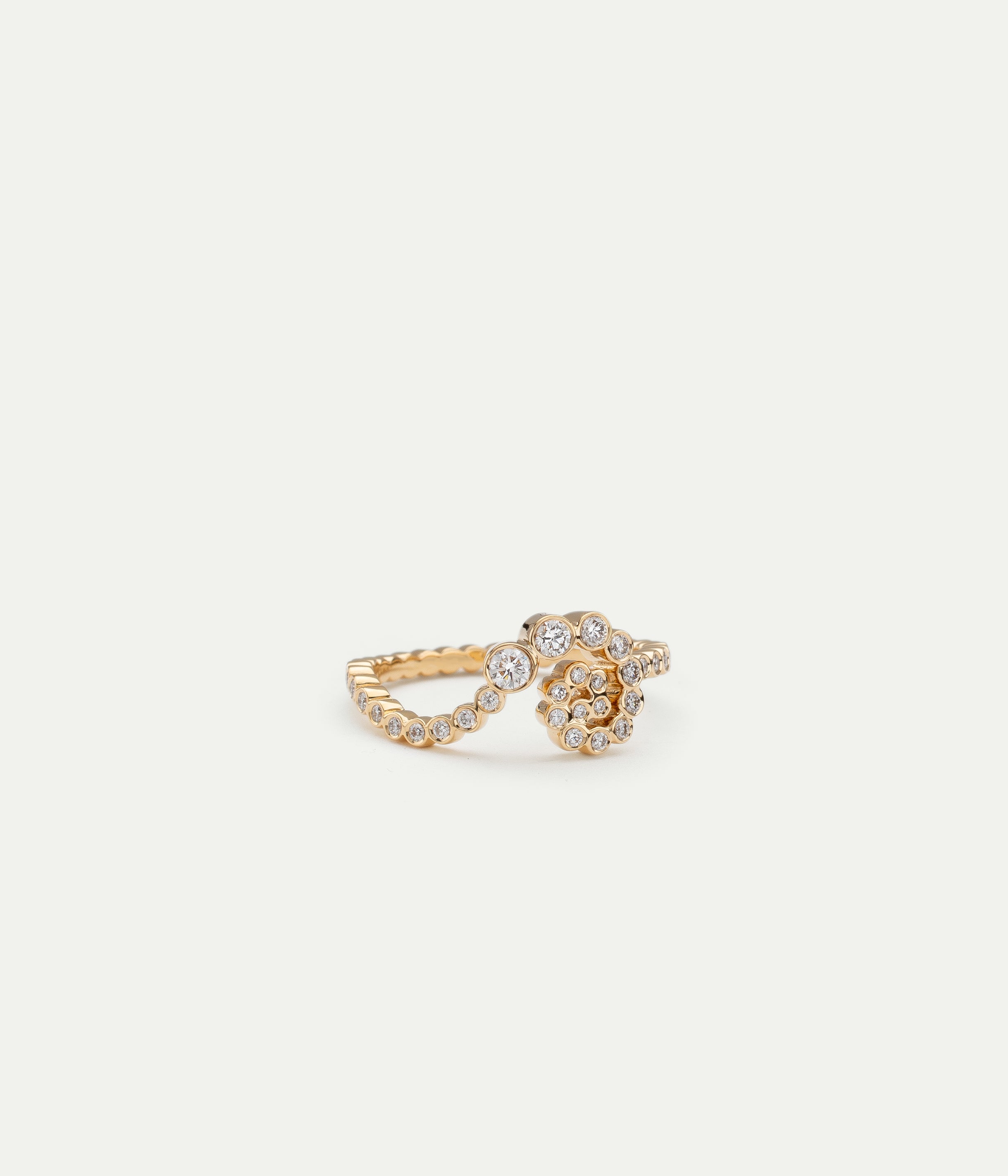 Bague Rêve Escargot or jaune et diamants