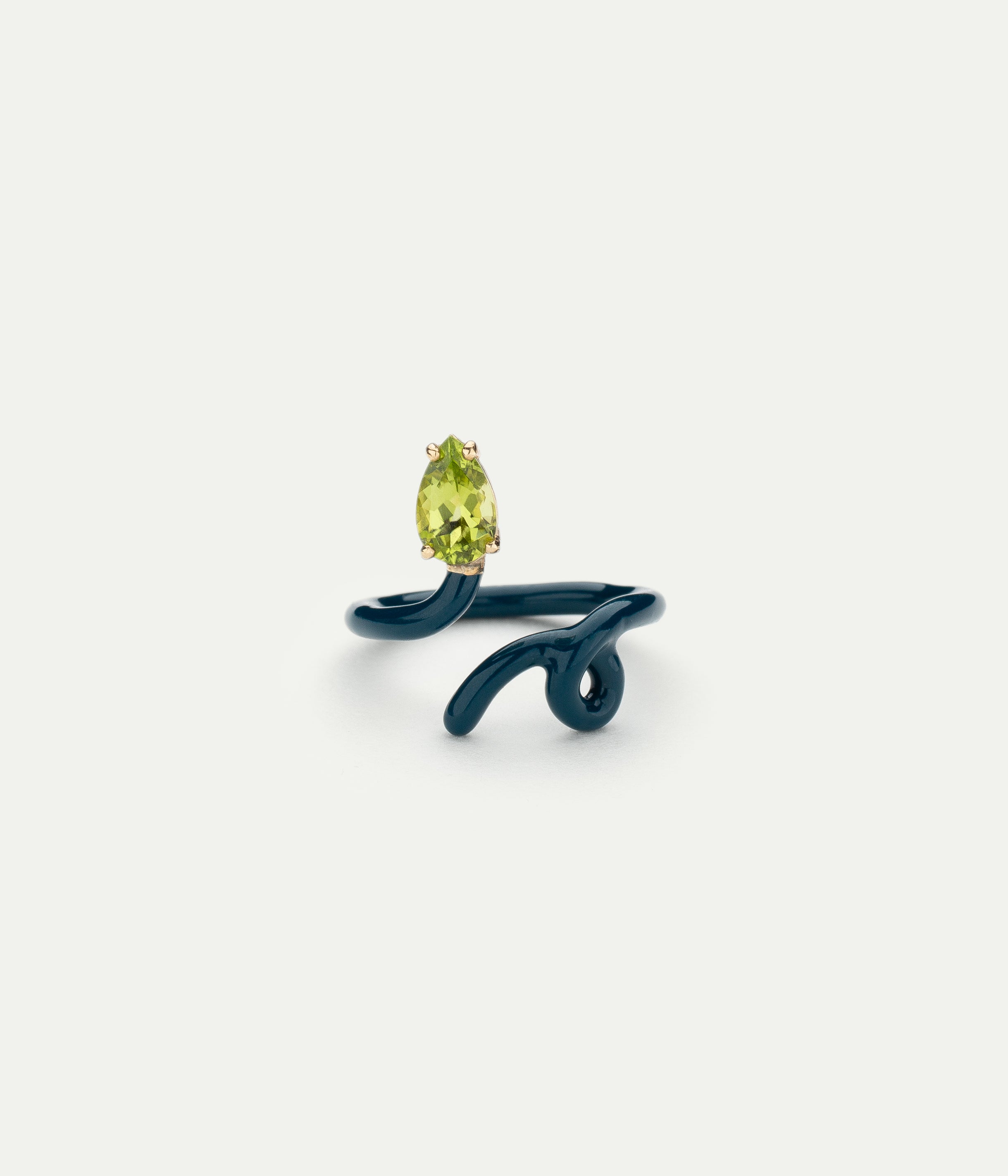 Baby Vine Teal Peridot ring